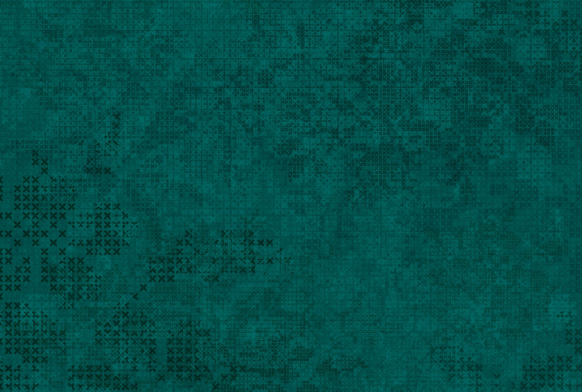             Pixel Style Cross Pattern Wallpaper - Groen, Zwart
        
