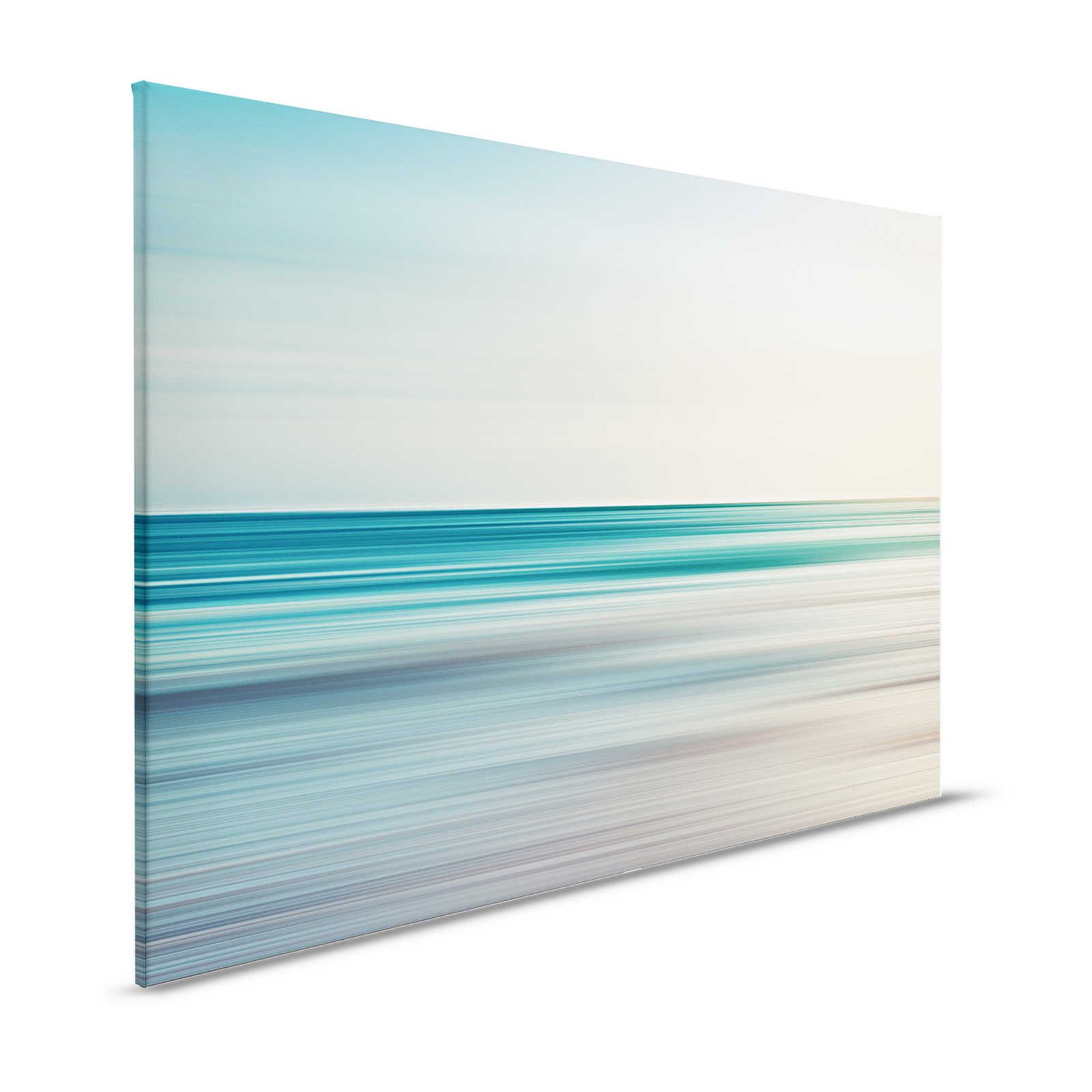 Horizon 1 - Quadro su tela con paesaggio astratto in blu - 1,20 m x 0,80 m
