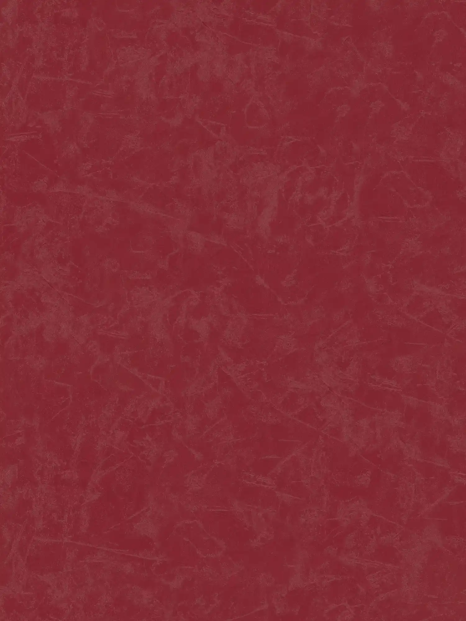 Carta da parati in tessuto non tessuto a quadri con effetto intonaco e motivo strutturato - rosso
