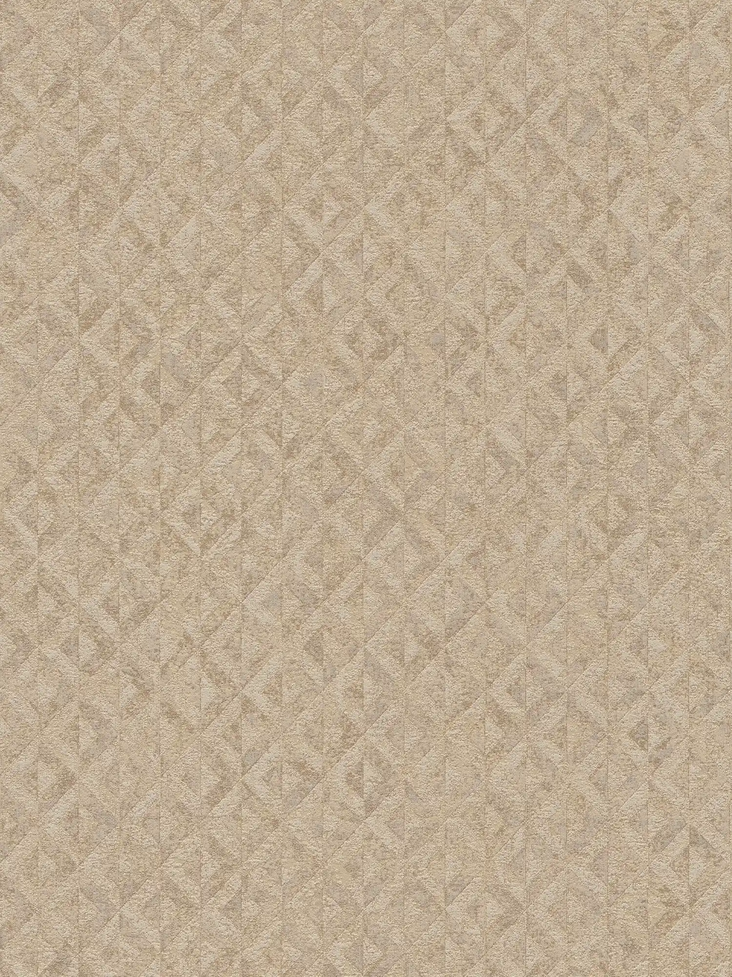 Pattern wallpaper with abstract design - beige, gold
