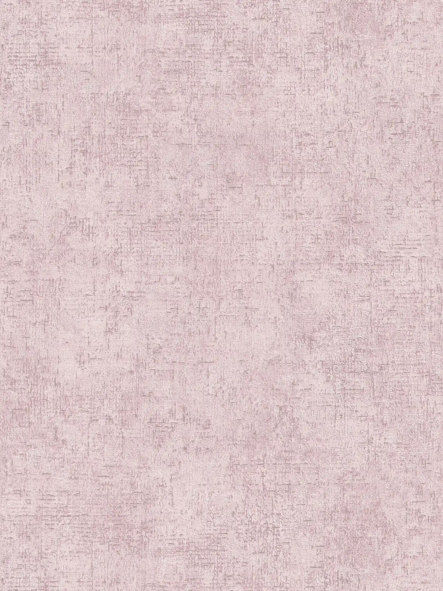 Non-woven wallpaper rustic plaster structure - pink, glossy
