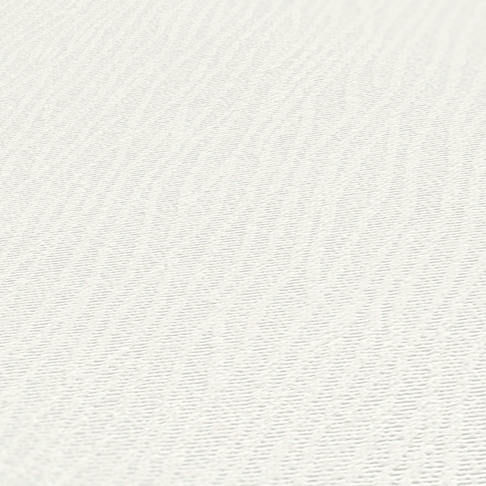             Papier peint blanc avec motif structuré Lignes ondulées
        