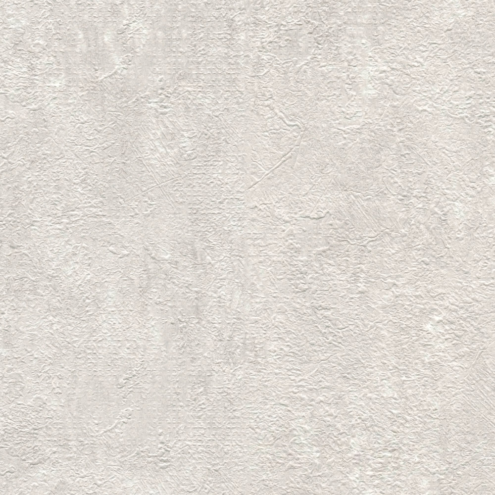             Plaster look wallpaper with texture effect in light grey
        