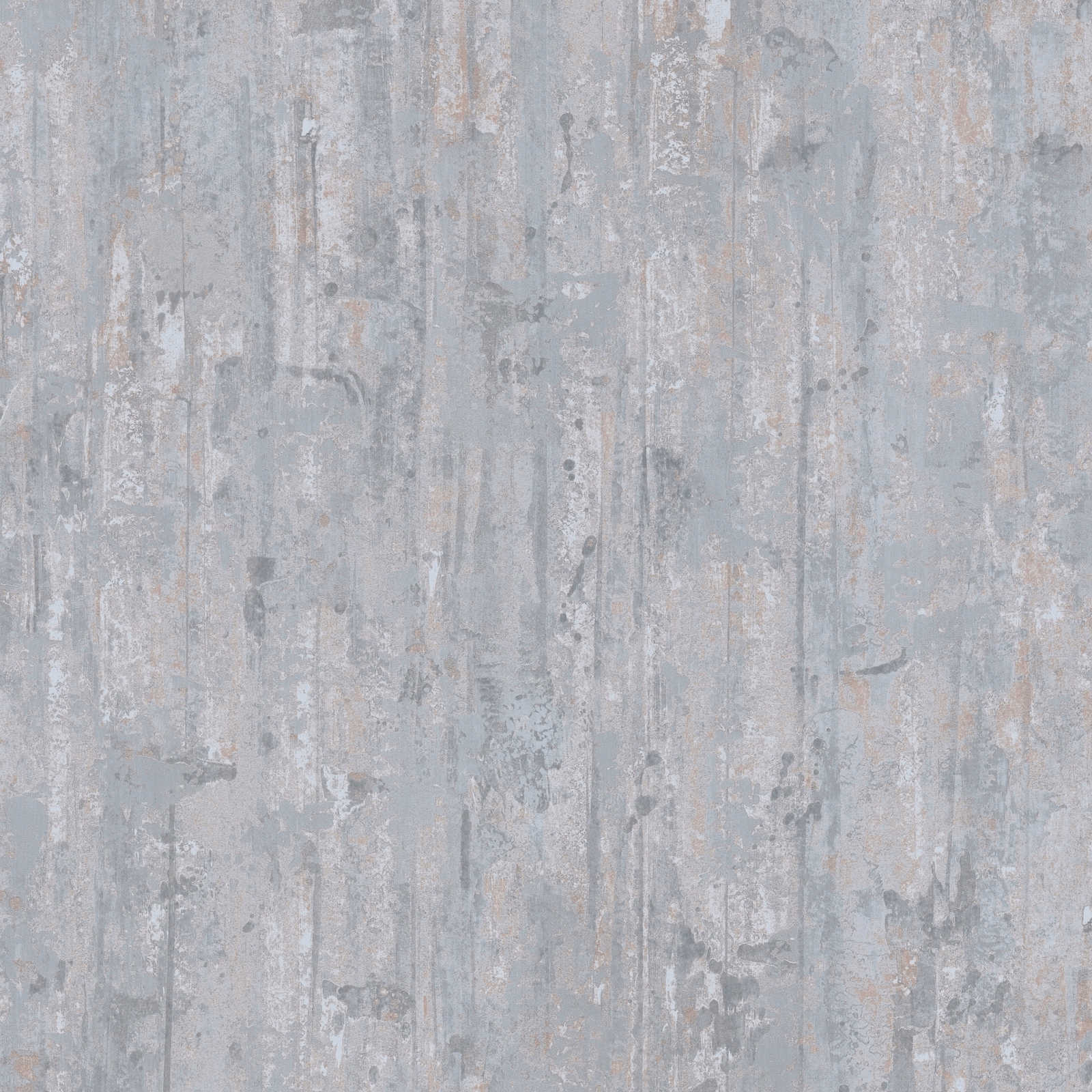Ethno wallpaper with textured pattern in wood look - grey
