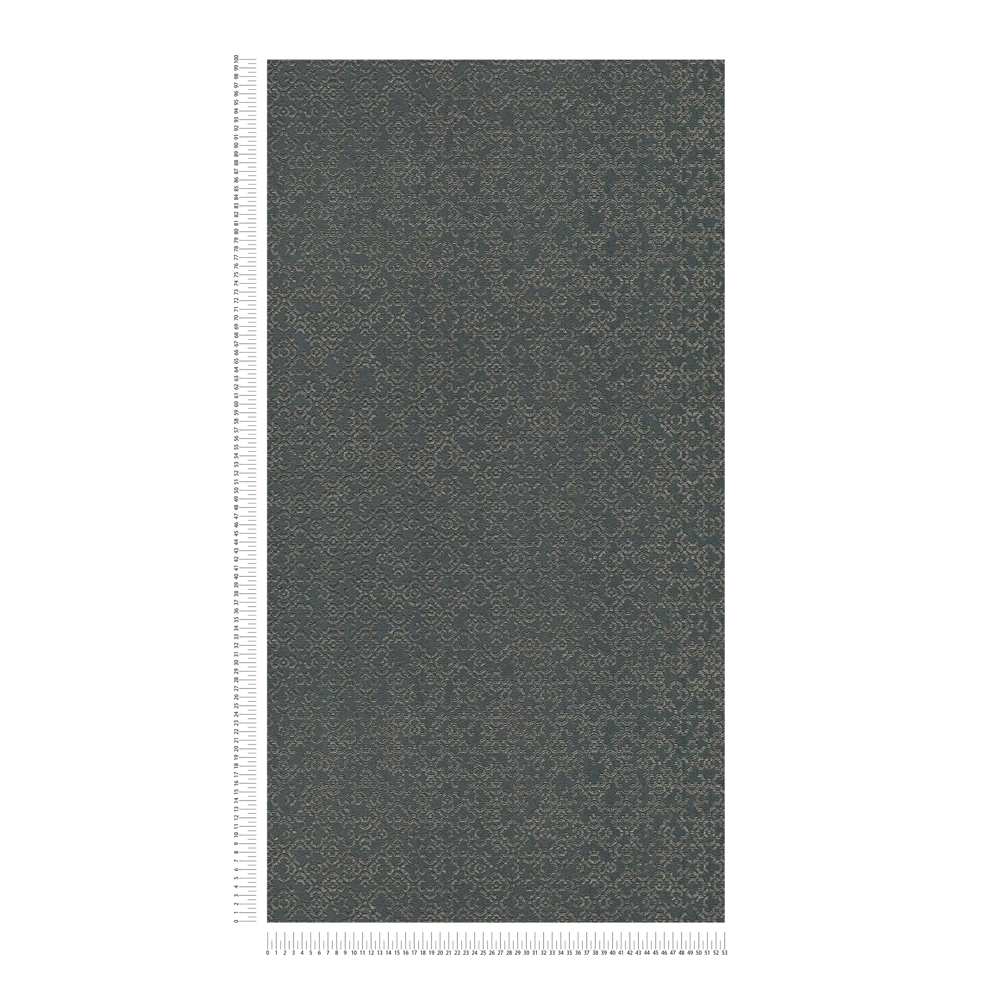             3D non-woven wallpaper with metallic effect - grey, metallic
        