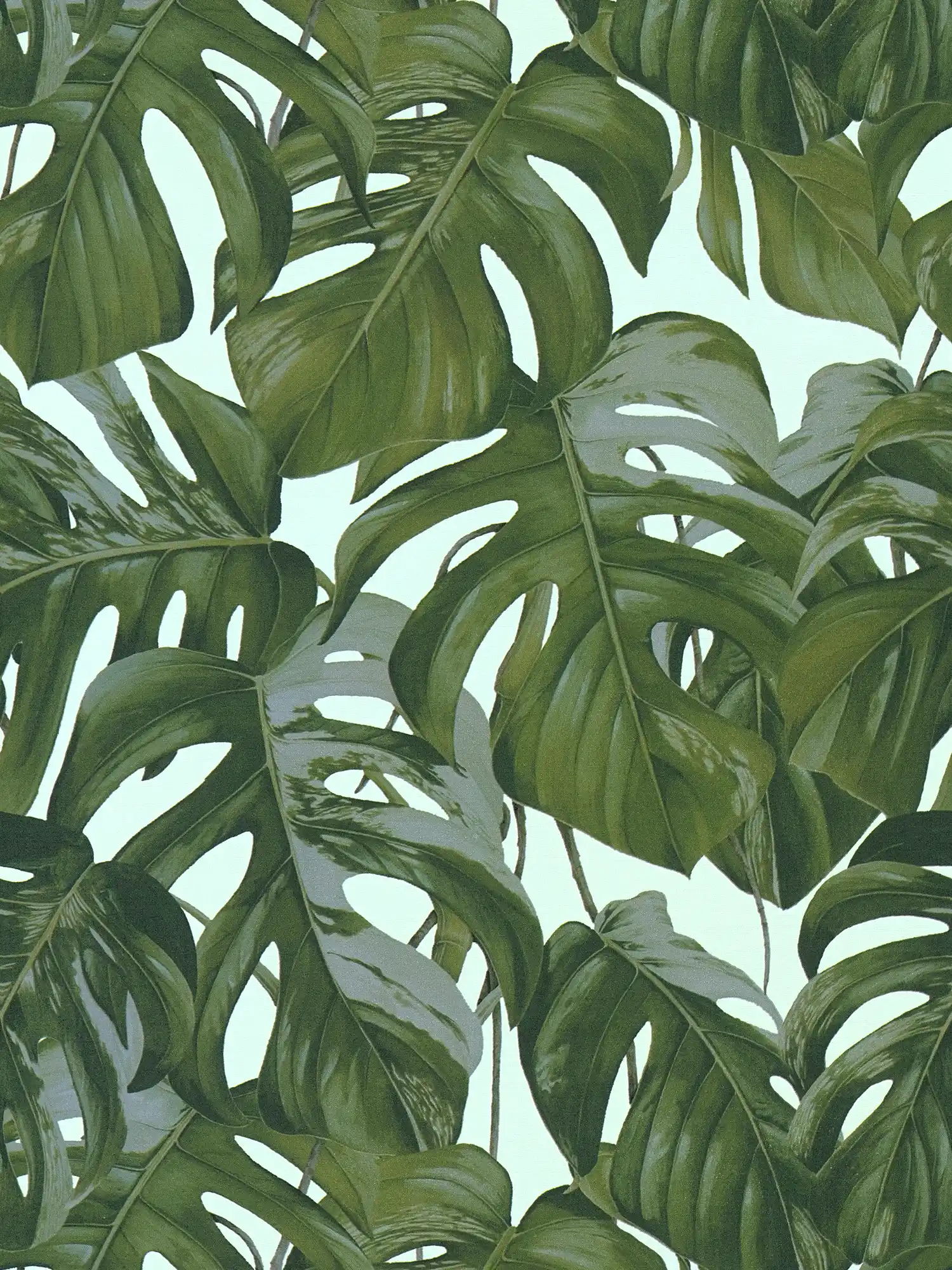 Leaves wallpaper with monstera pattern by MICHALSKY - green
