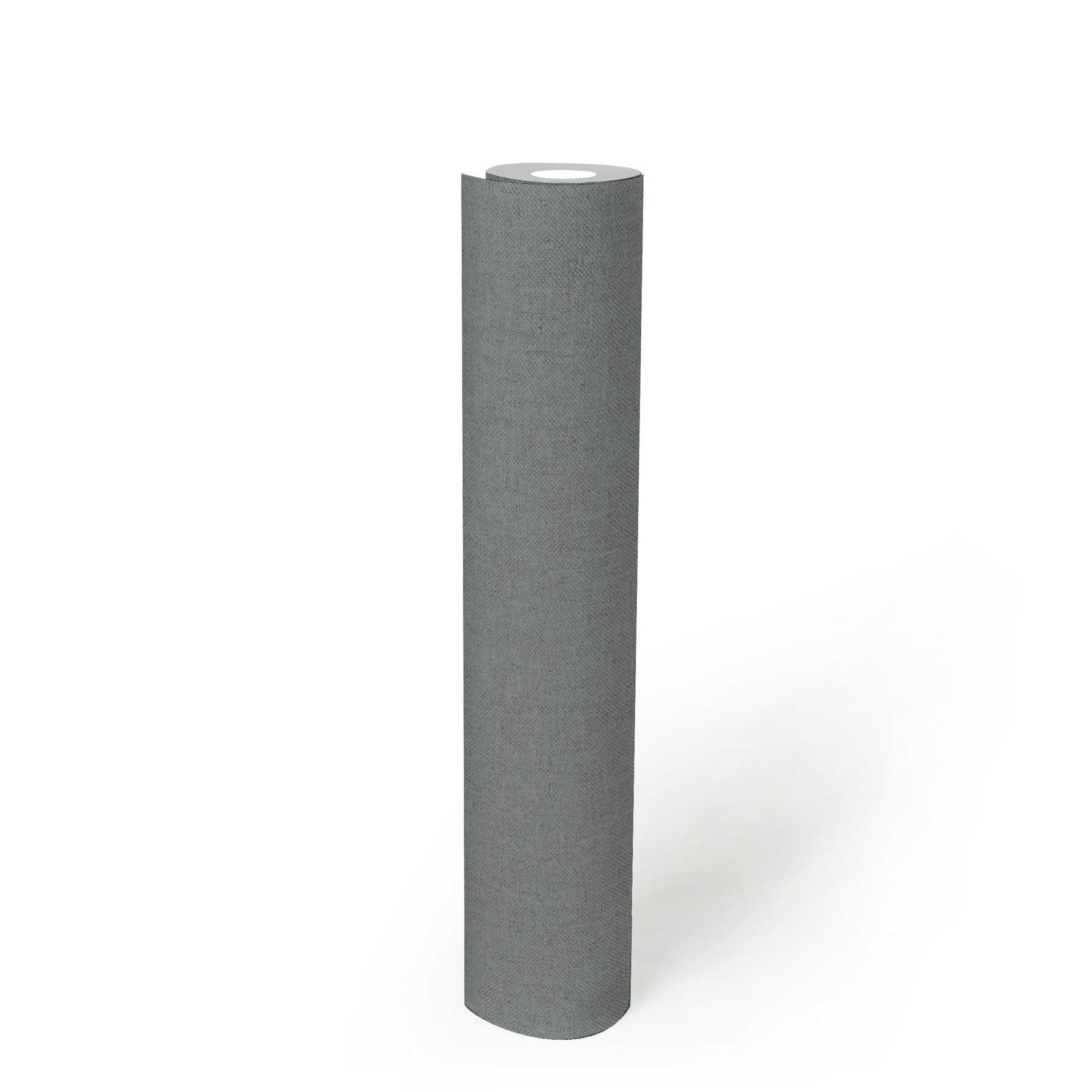             Textiel-look behang grijs loden met structuurpatroon
        