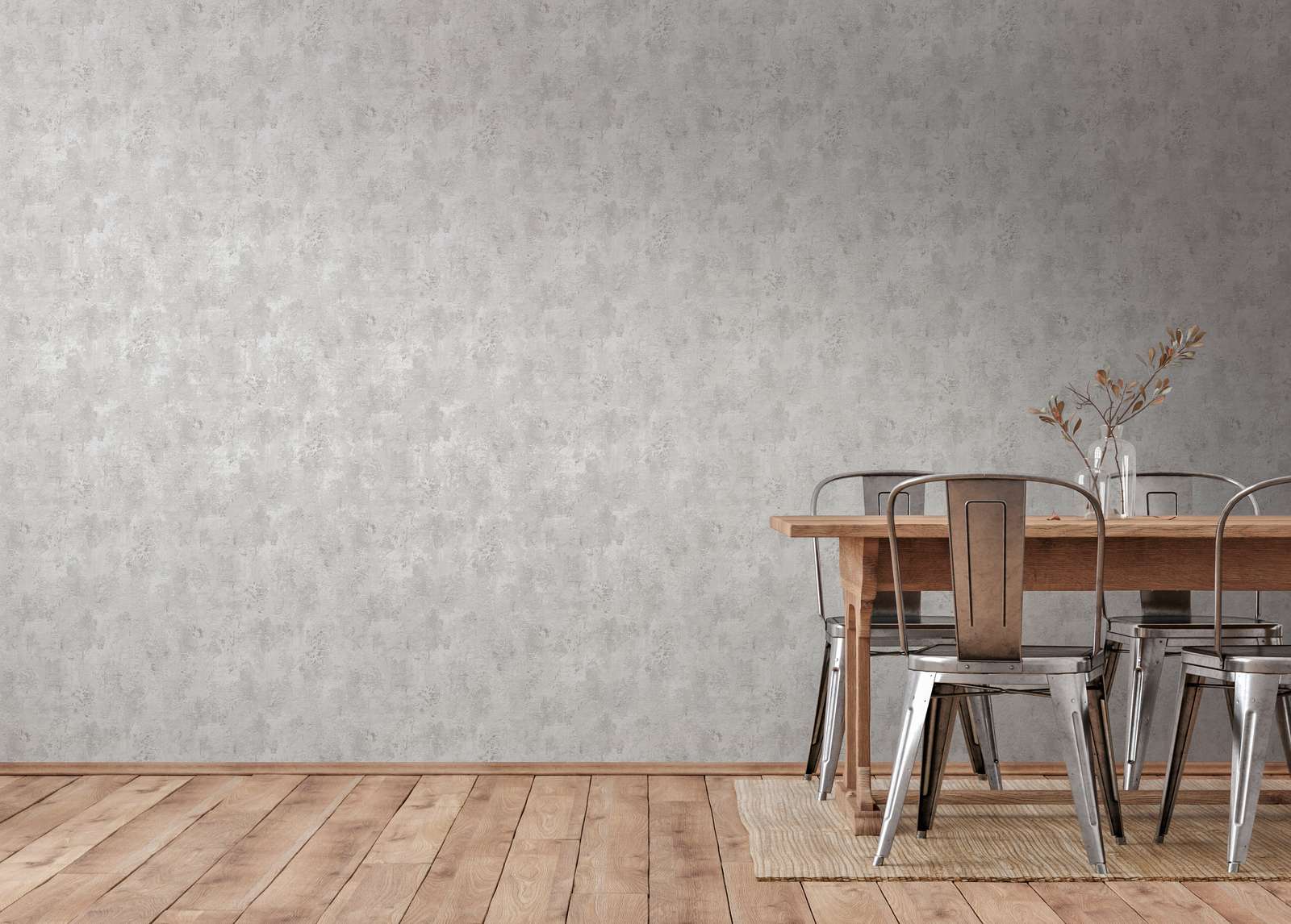             Grey concrete look wallpaper with used look - grey
        