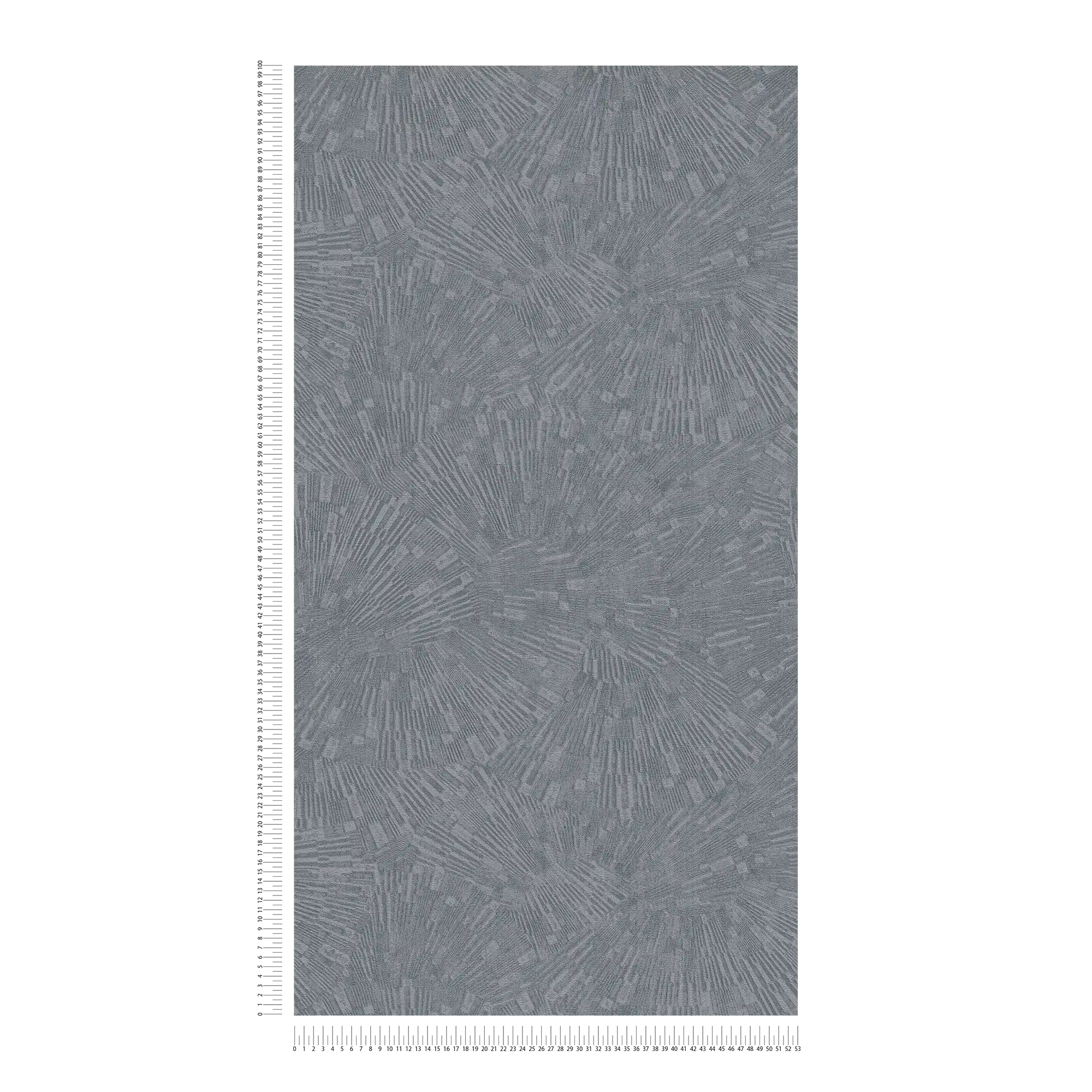             Carta da parati in tessuto non tessuto con motivo grafico in stile retrò - grigio
        