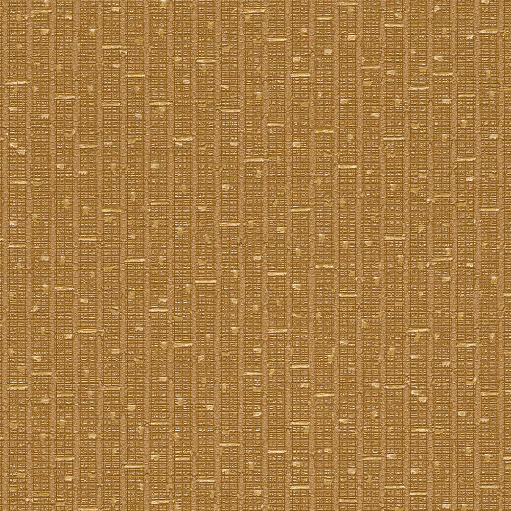             Papel pintado no tejido VERSACE efecto de textura y patrón metálico dorado
        