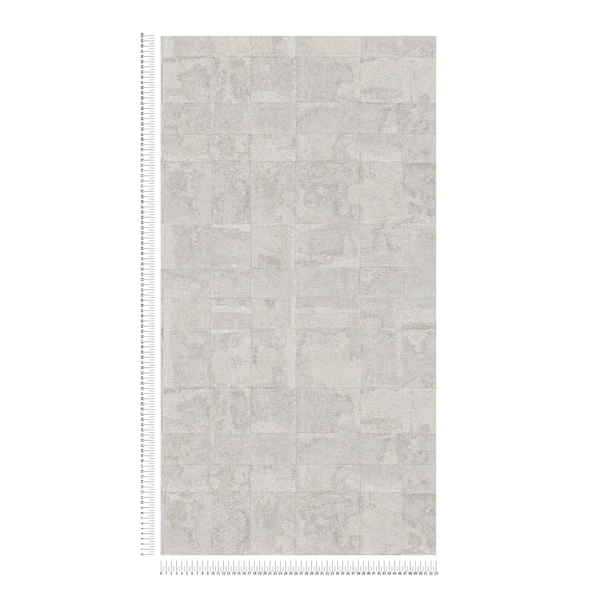             papier peint en papier structuré aspect carrelage - gris clair, argenté
        