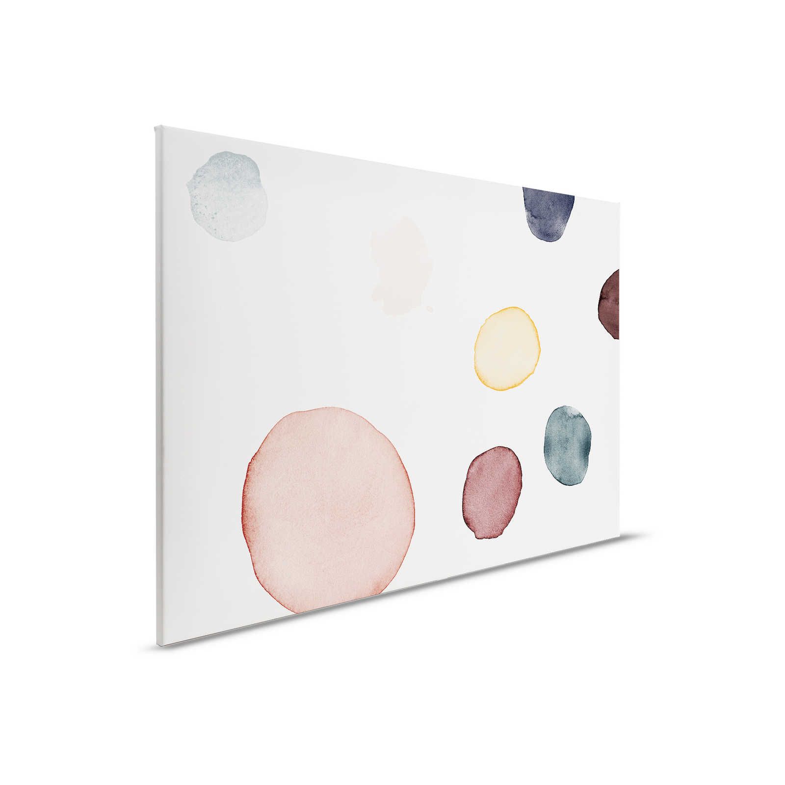         Canvas painting Watercolour Colour Dots Design - 0,90 m x 0,60 m
    
