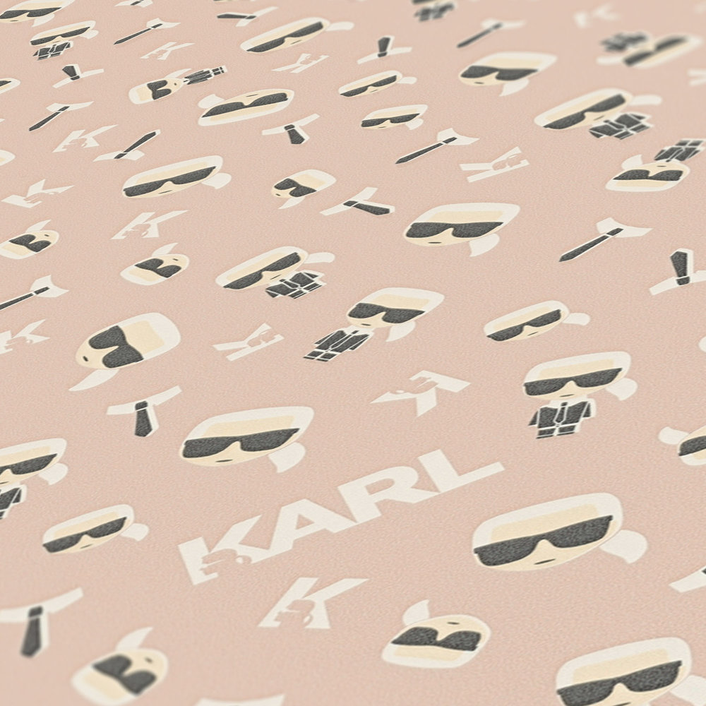             Karl LAGERFELD wallpaper miniature Karl character - Beige
        