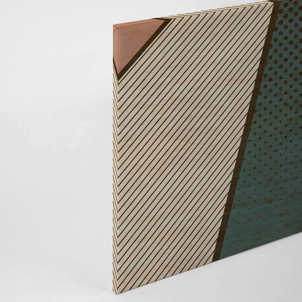             Vogelbende 1 - canvas schilderij met patroon, multiplex structuur met moderne gekleurde vlakken - 0,90 m x 0,60 m
        