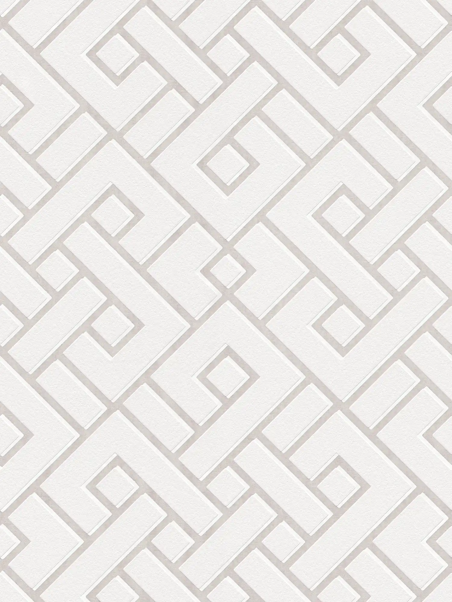 Papel pintado no tejido diseño gráfico con efecto 3D de MICHALSKY - crema, blanco
