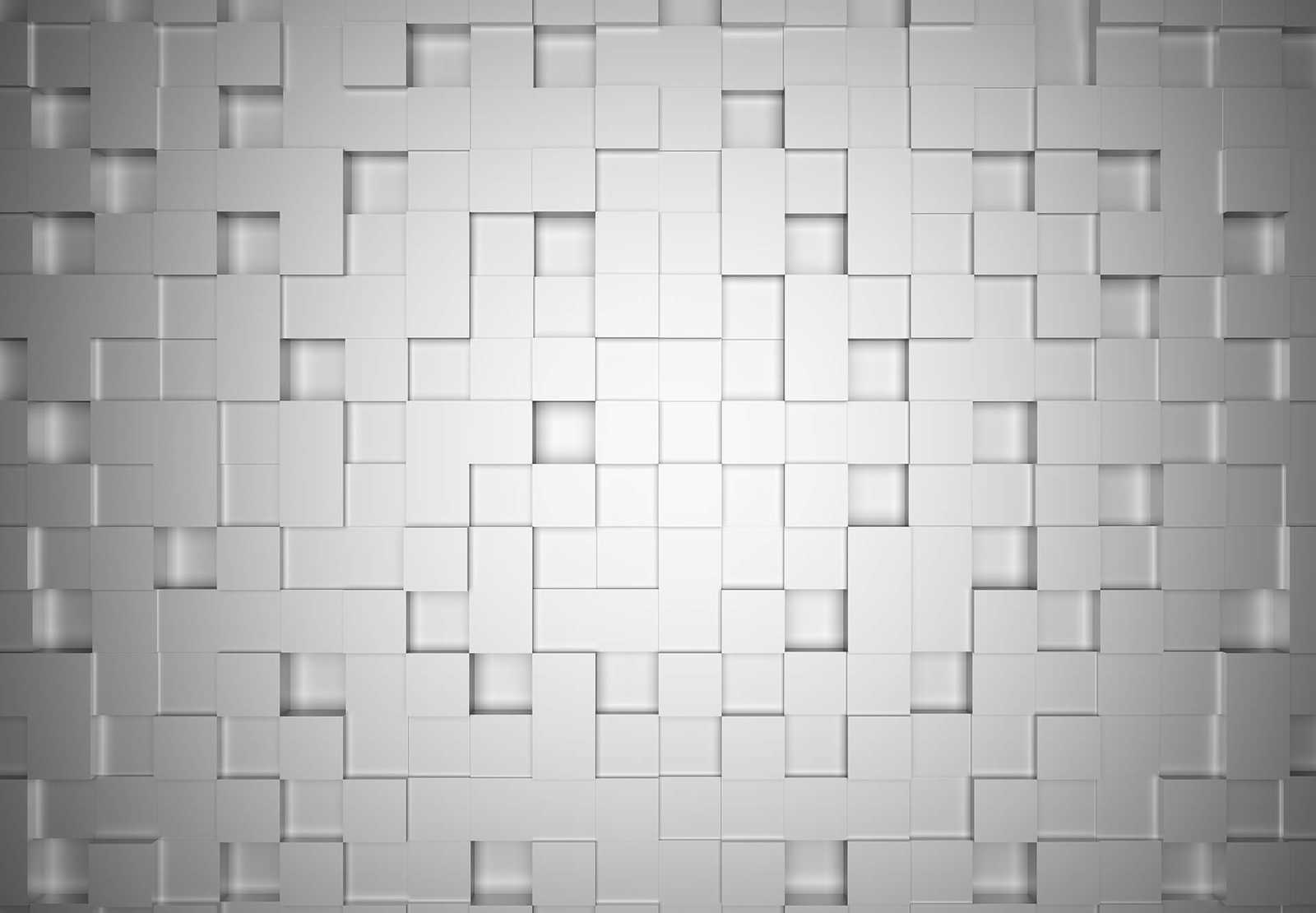 Mural de pared con moderno patrón gráfico 3D de cubos
