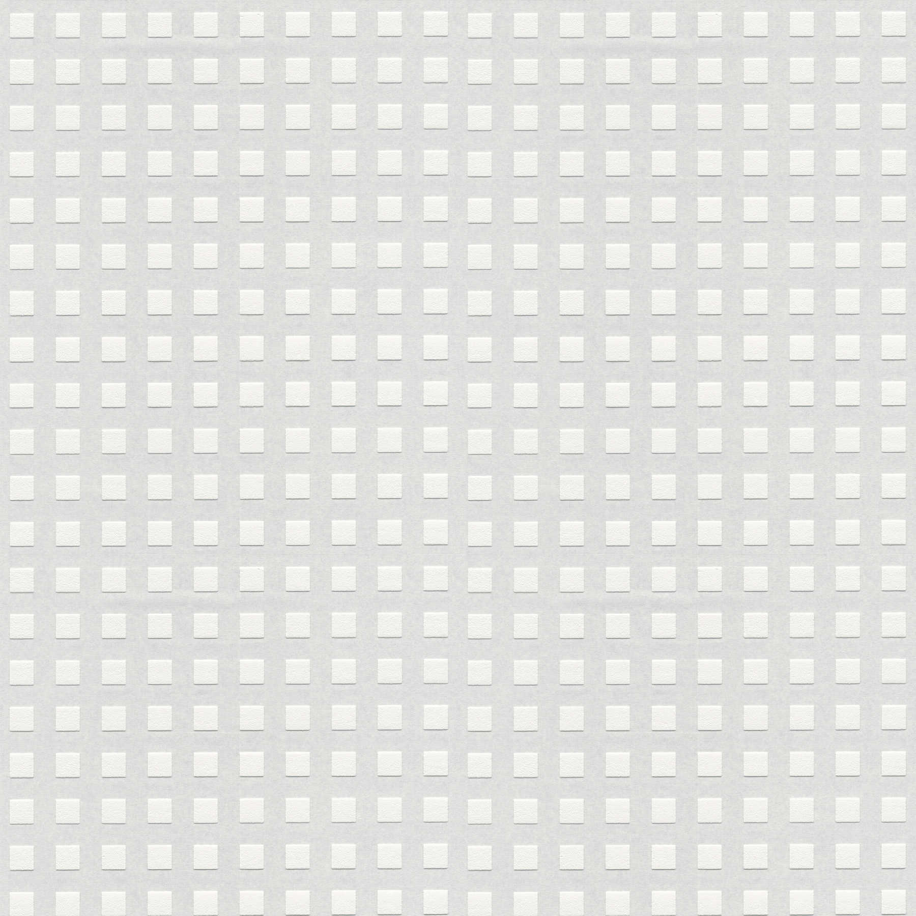 Carta da parati verniciabile con motivo cuboide 3D - Bianco
