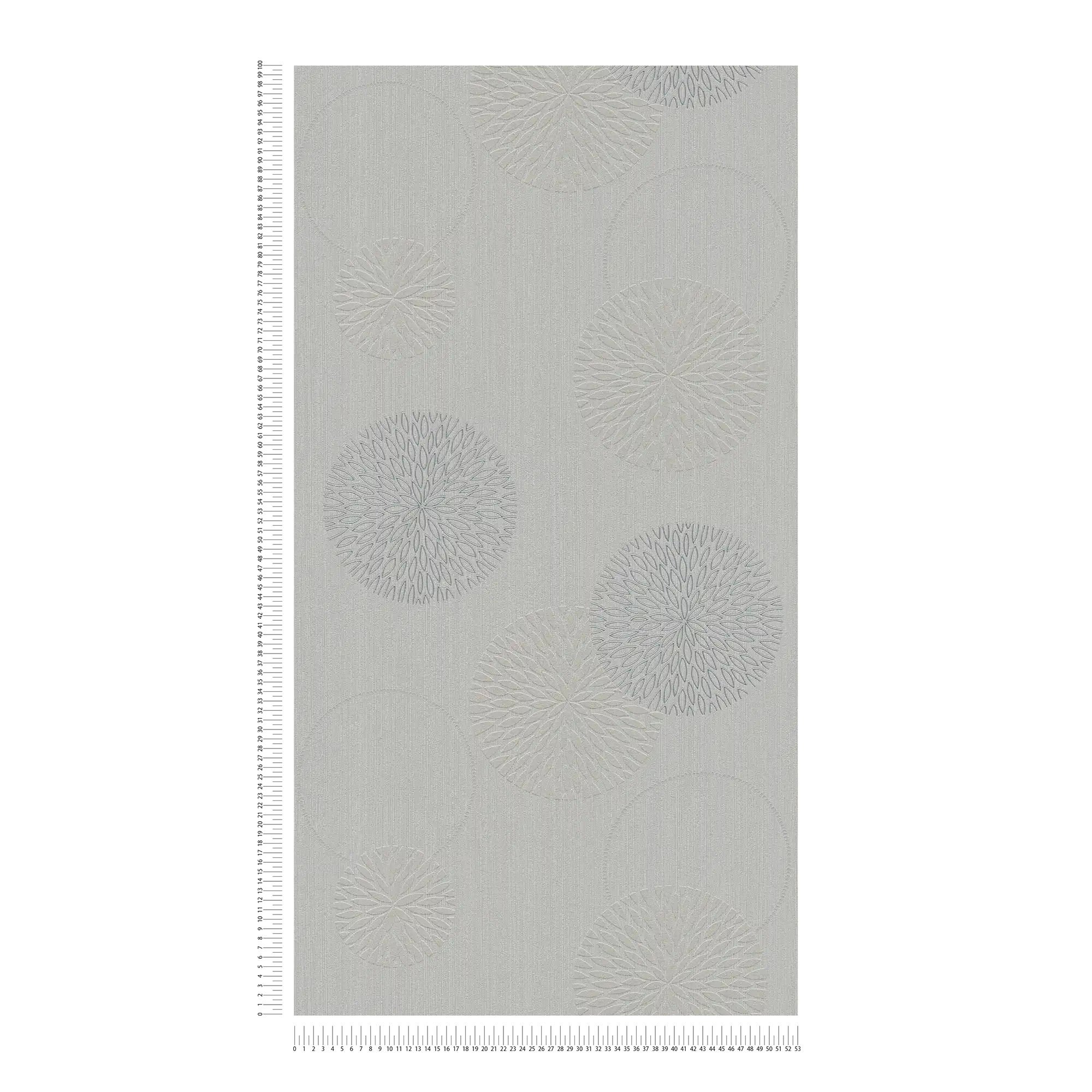             Papier peint intissé fleurs design abstrait - gris
        