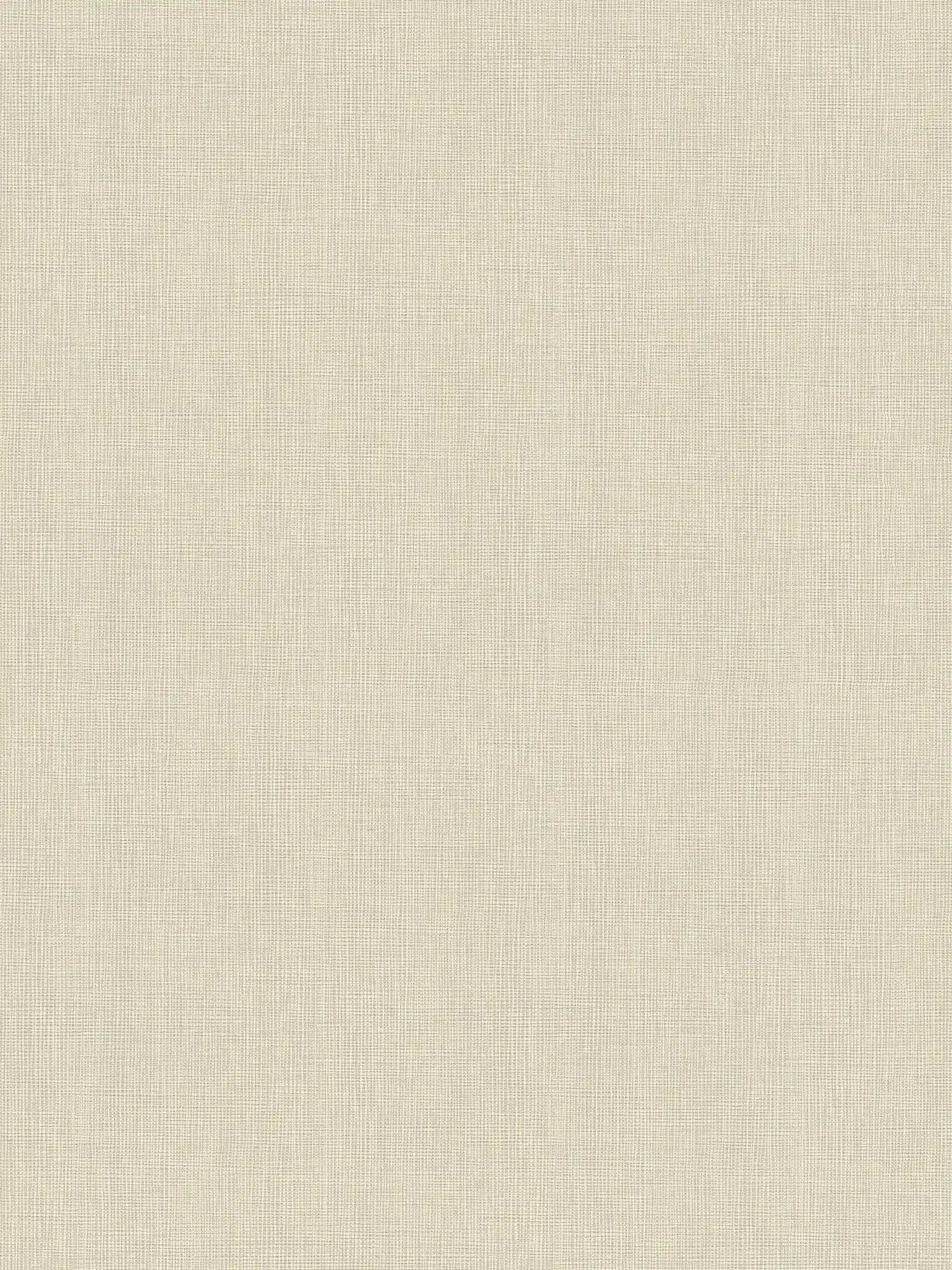 Papel pintado liso no tejido de color beige con motivos textiles
