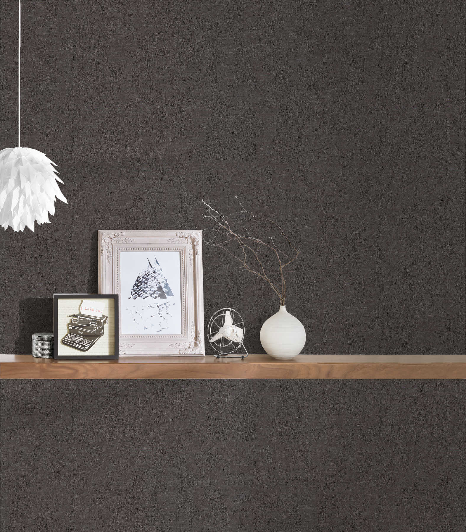            VERSACE Home Papier peint anthracite avec finition brillante spéciale - noir, gris
        