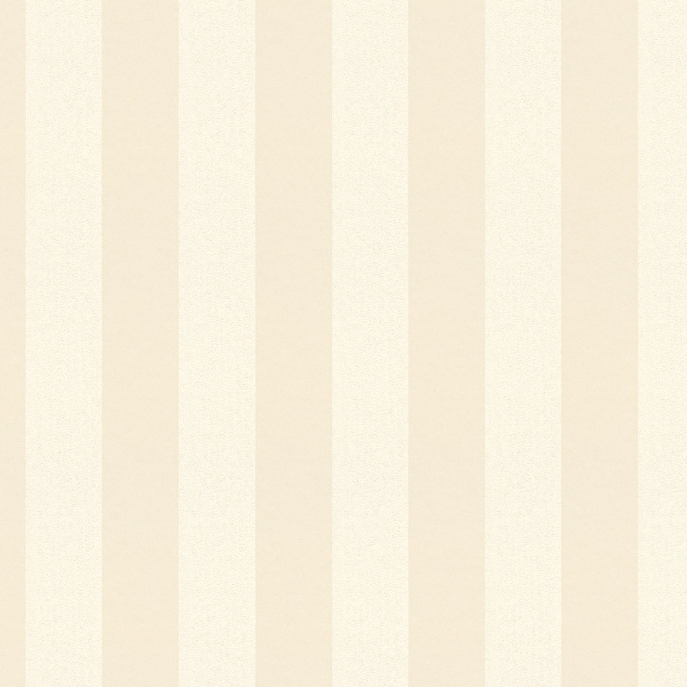             Carta da parati a righe con motivo in crema chiaro - beige, crema
        