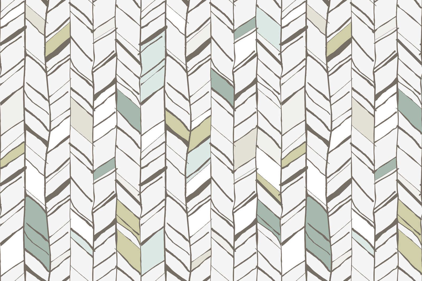             Scandi Style Stripe Pattern Canvas - 90 cm x 60 cm
        