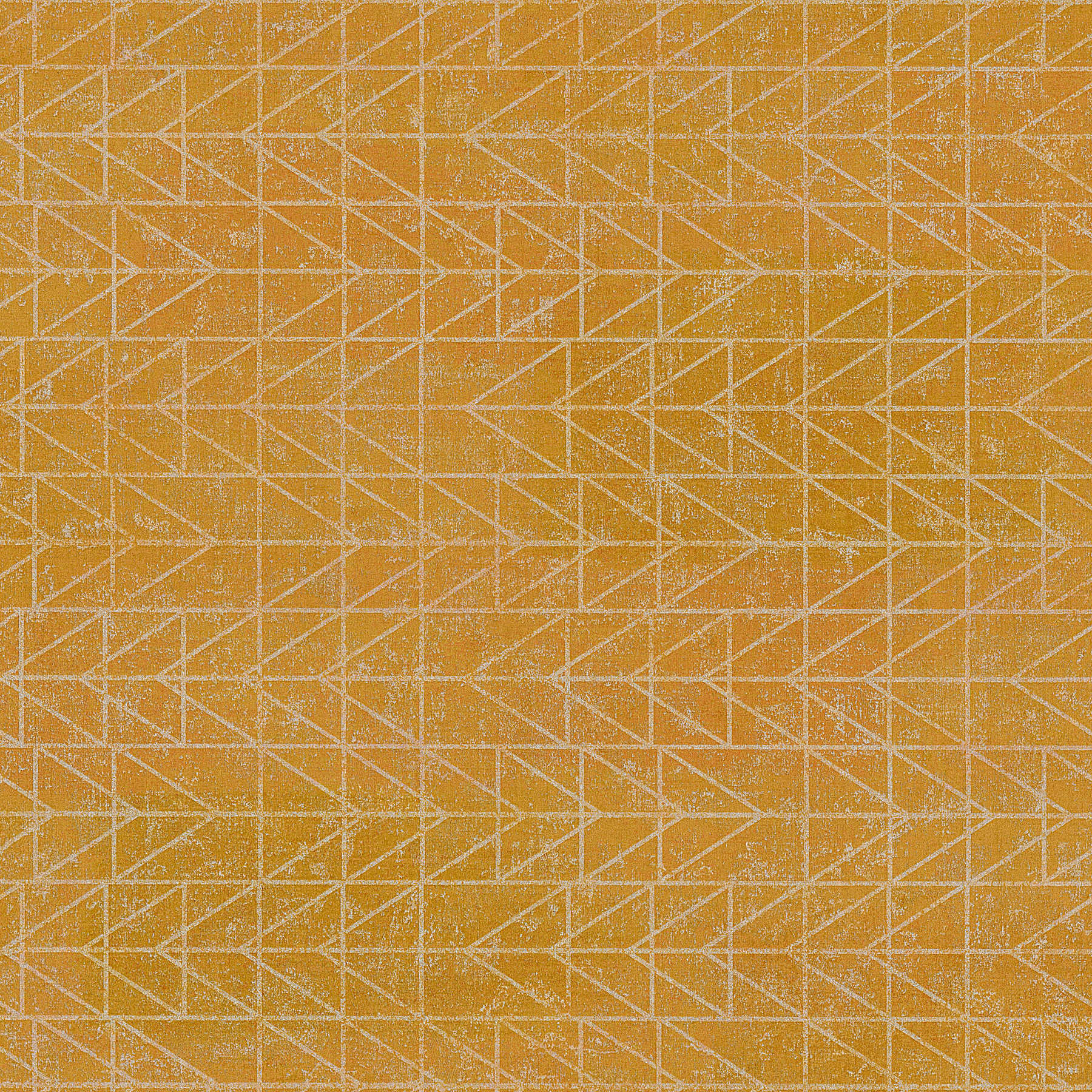 Geometric ethnic wallpaper indigenous Navajo design - yellow, gold
