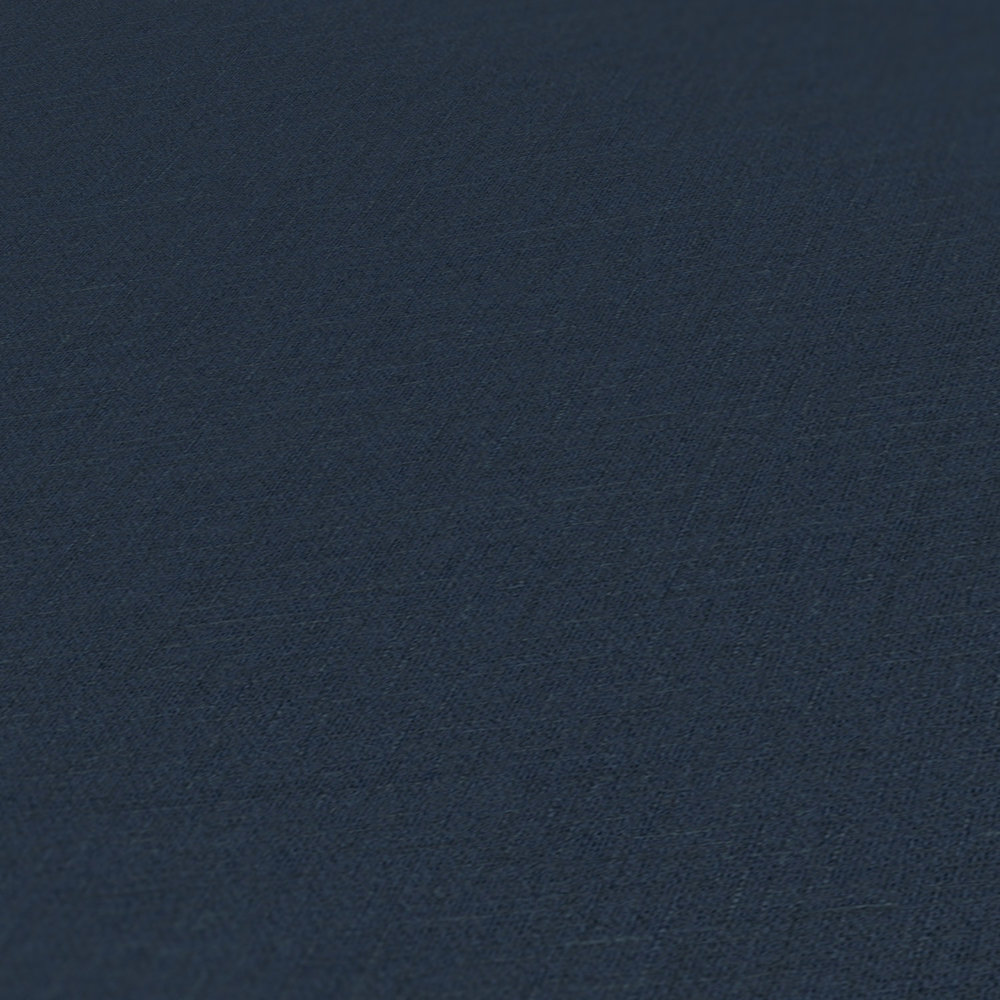             Donkerblauw vliesbehang met linnenlook - blauw
        