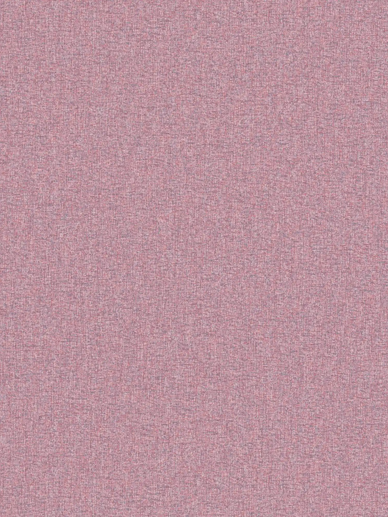 Non-woven wallpaper with fabric structure plain, matt - violet, pink
