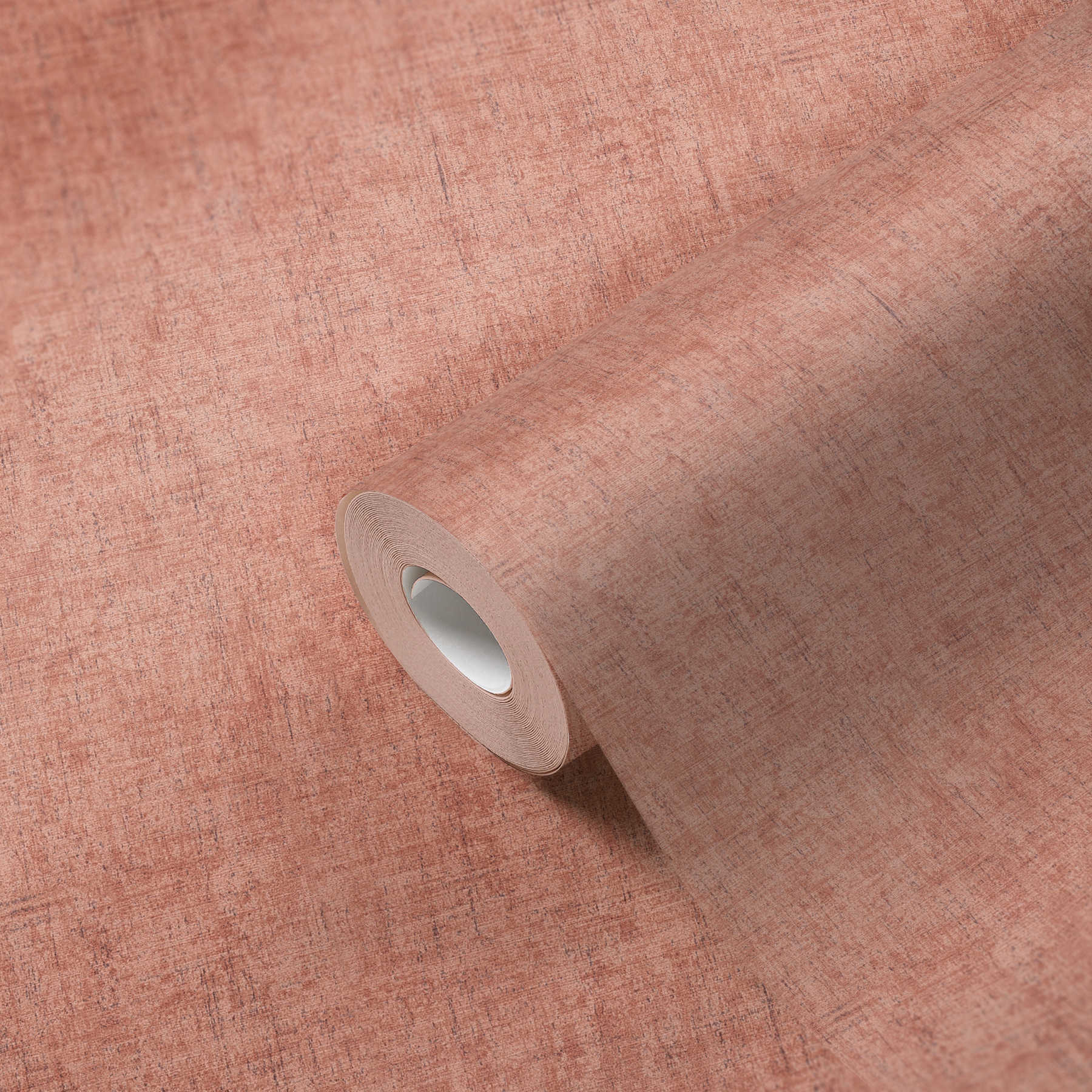             Carta da parati in tessuto non tessuto rosa grigio screziato con tratteggio e texture in rilievo
        