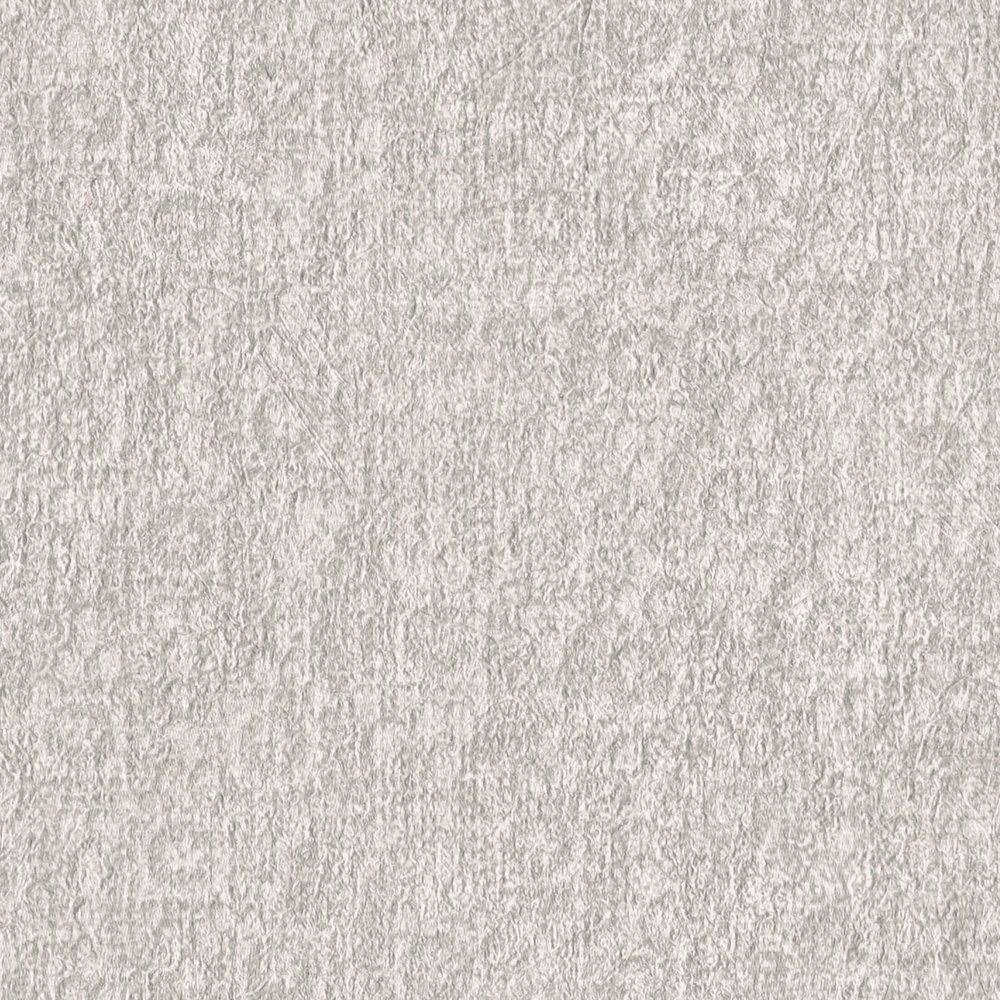             Beige non-woven wallpaper with textured pattern & metallic sheen
        
