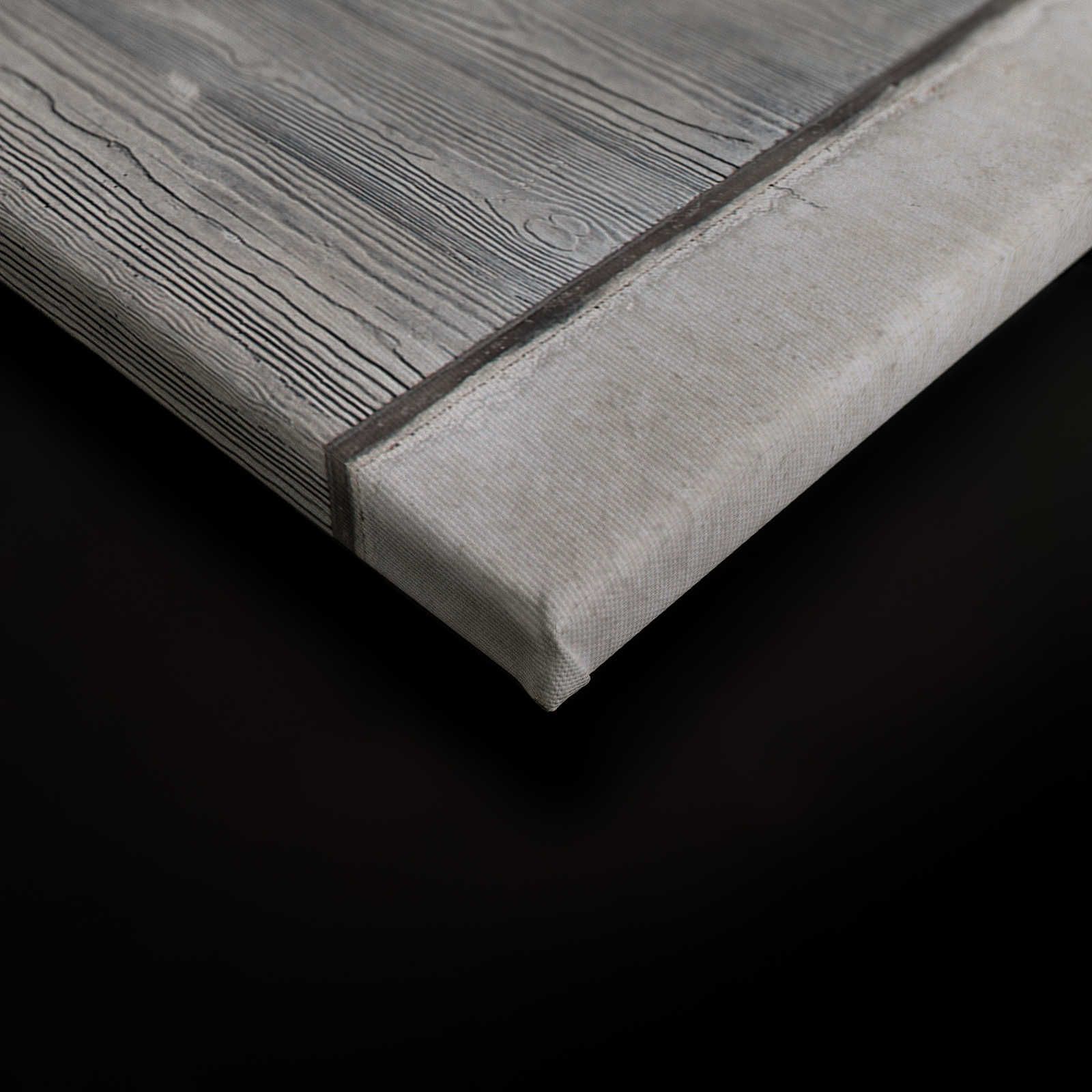            Quadro in lastre di cemento con cassaforma in tavole e venature del legno - 0,90 m x 0,60 m
        
