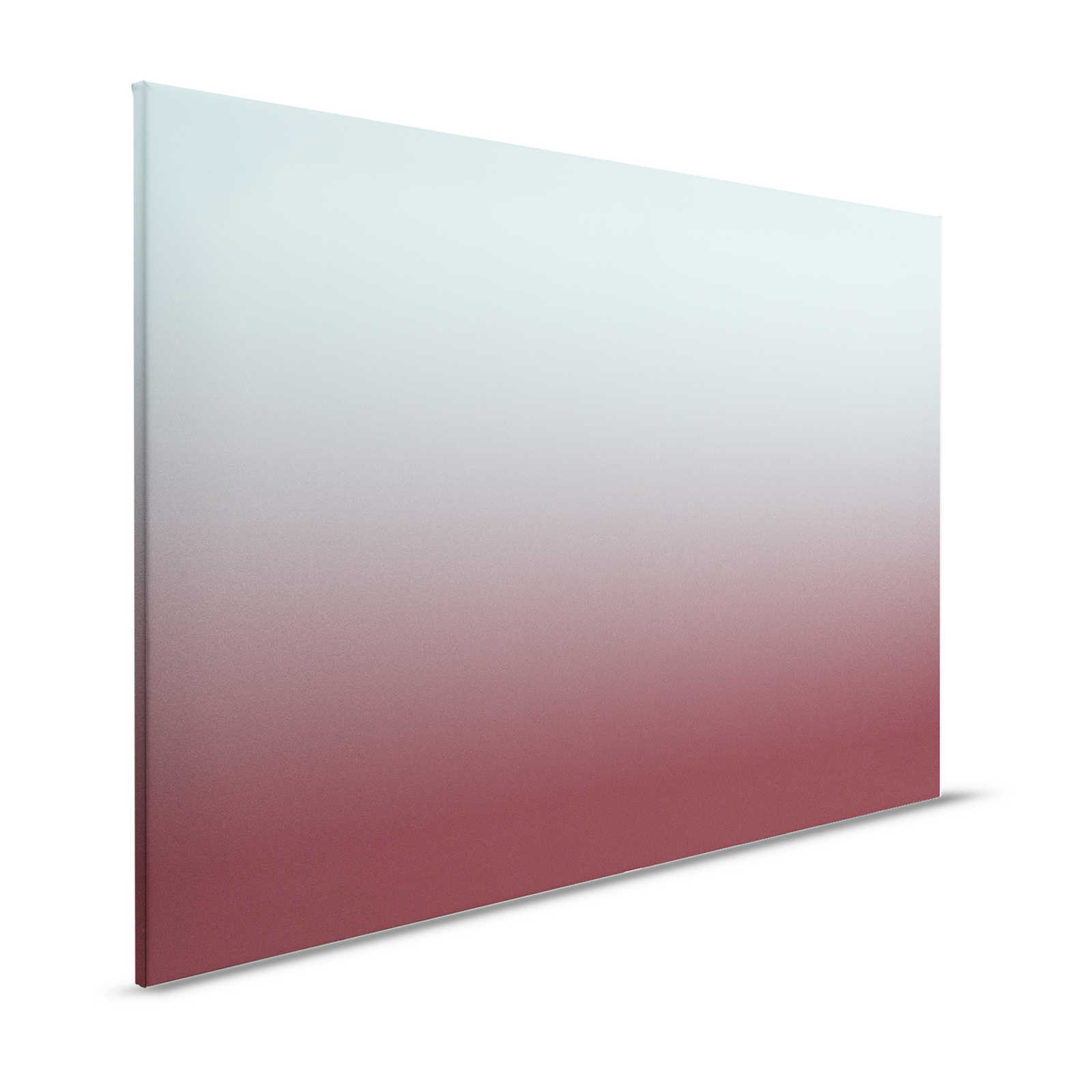 Colour Studio 3 - Ombre Canvas Schilderij Lichtblauw & Wijnrood met Gradiënt - 1.20 m x 0.80 m
