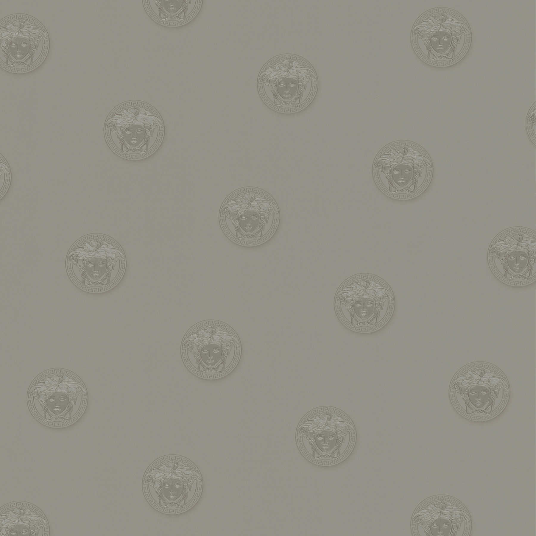 VERSACE wallpaper with Medusa embossed pattern - grey
