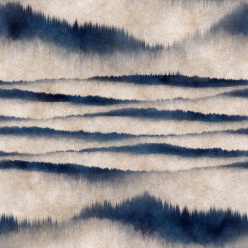         Photo wallpaper abstract pattern waves - blue, white
    