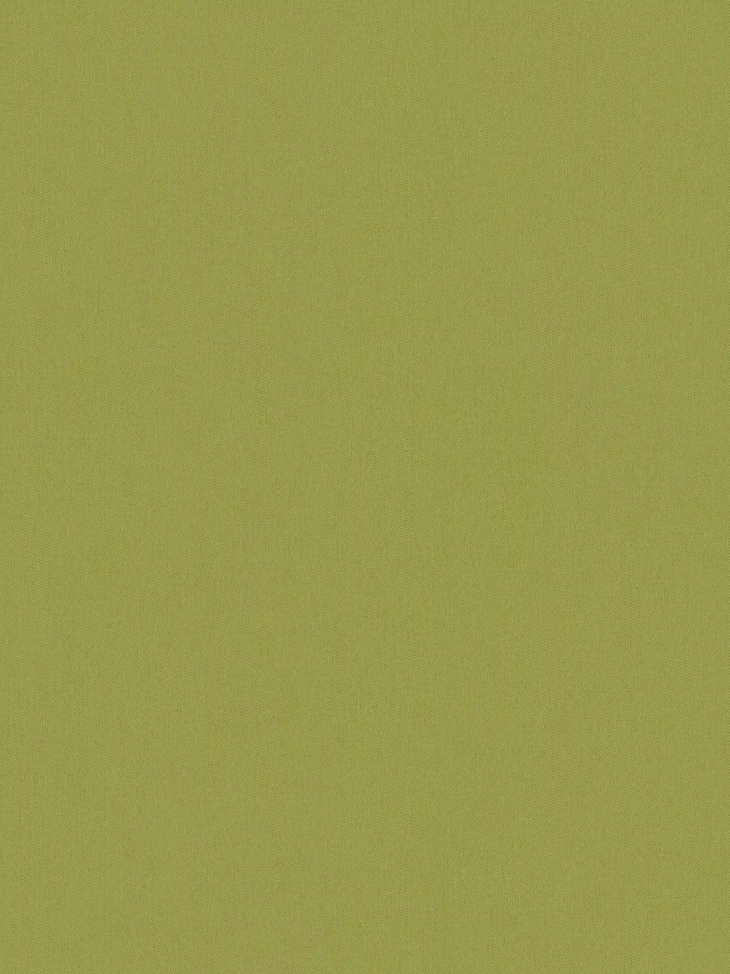 Carta da parati verde oliva con aspetto di lino e motivo strutturato - verde, giallo
