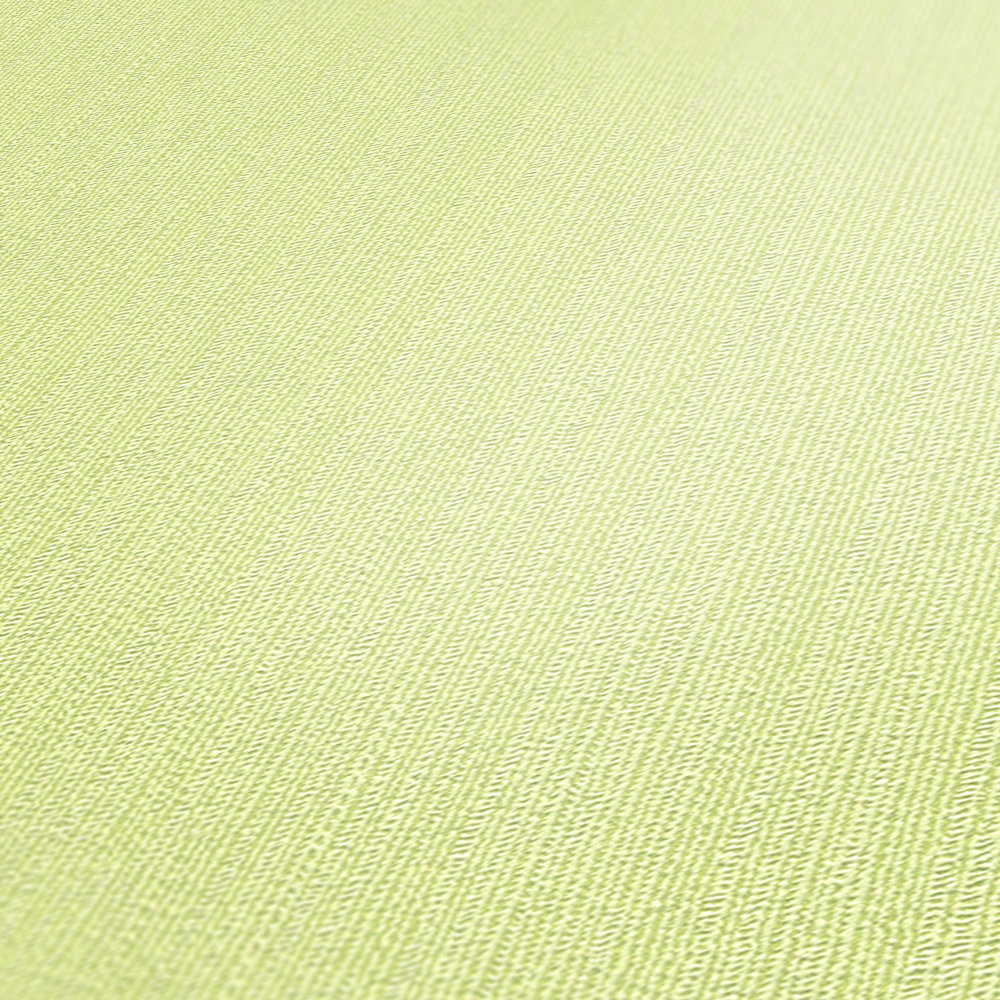             Carta da parati in tessuto non tessuto di colore verde con un motivo a trama sottile
        