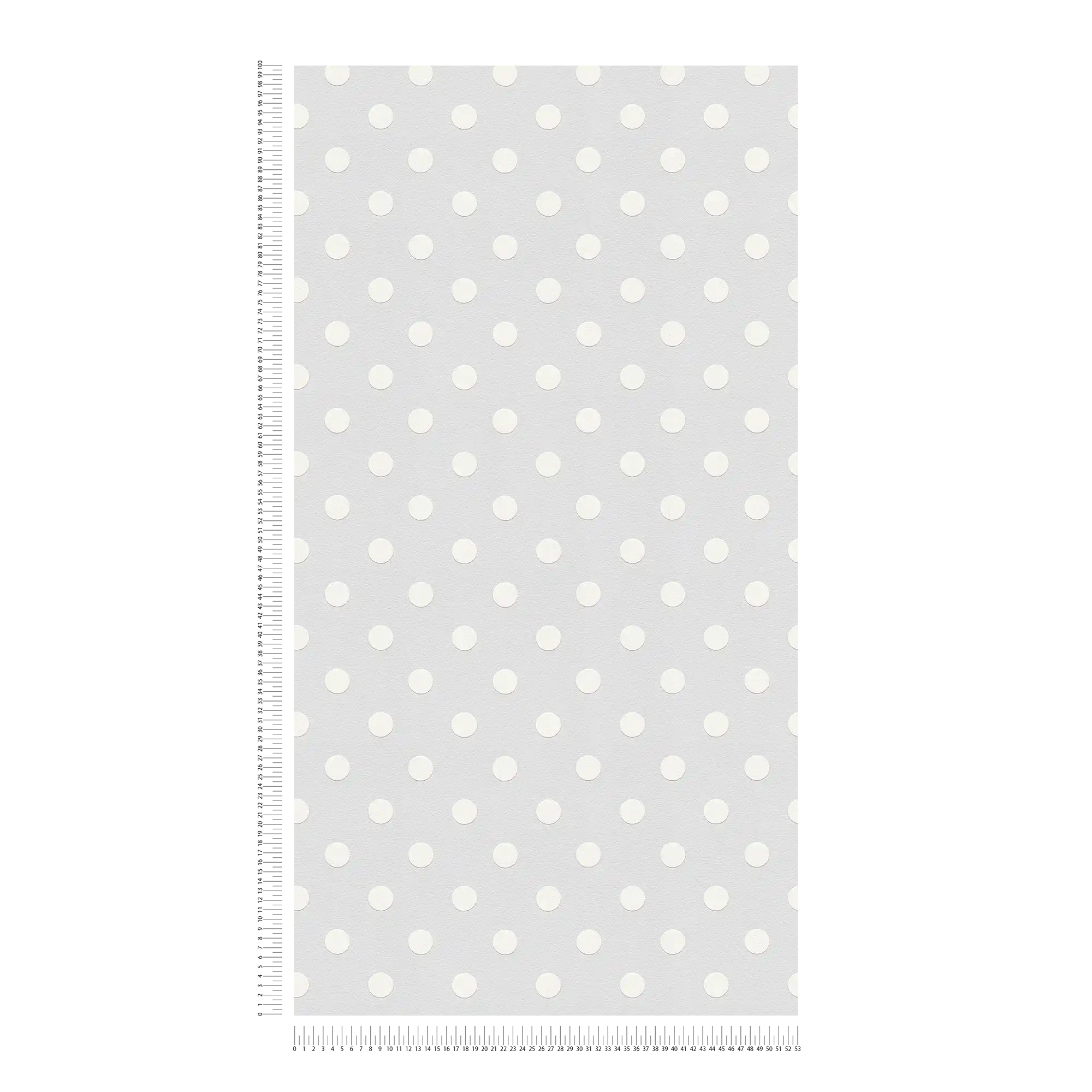             Papier peint à pois Polka Dots Design - gris, blanc
        