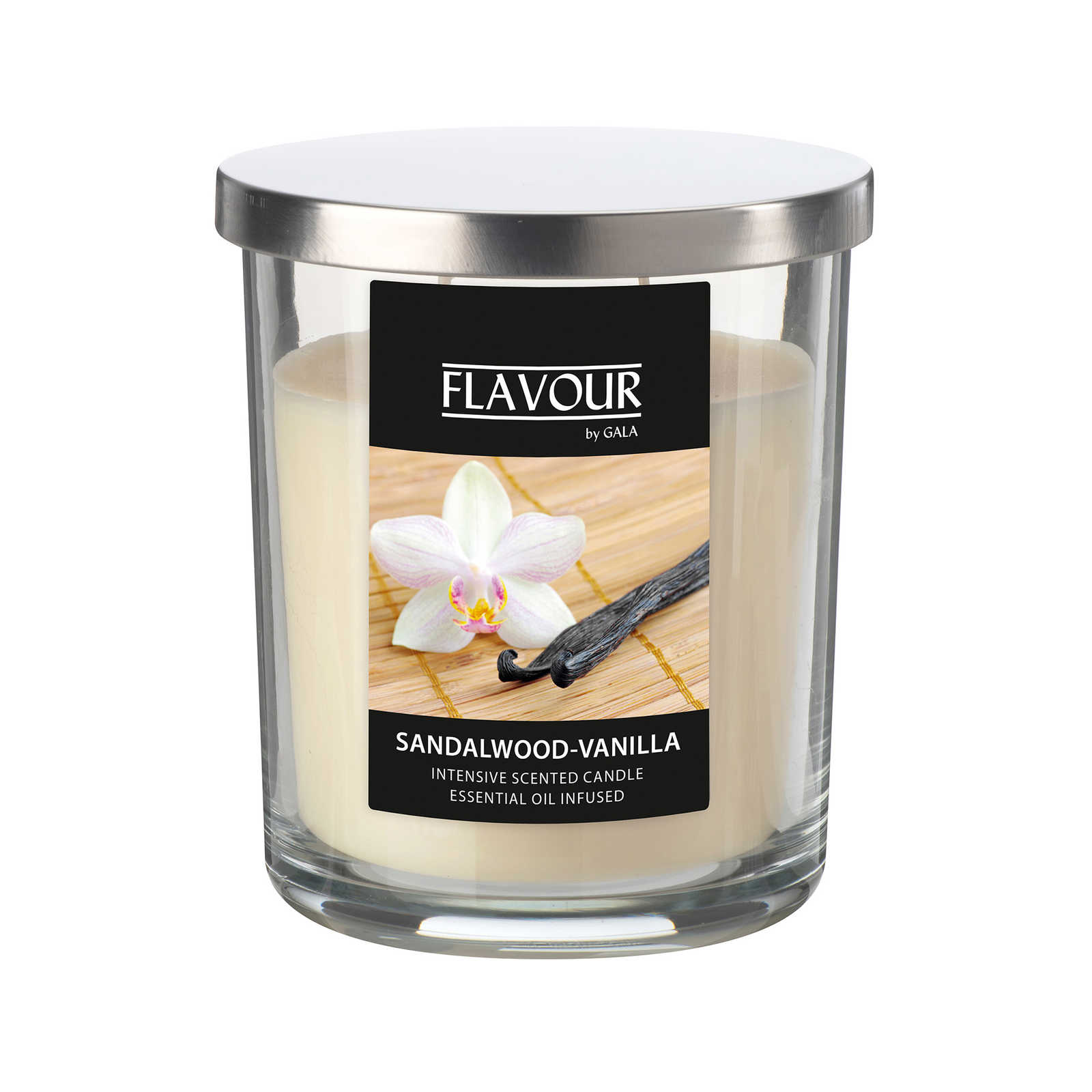         Sandalwood and Vanilla Scented Candle with Sensual Fragrance - 380g
    