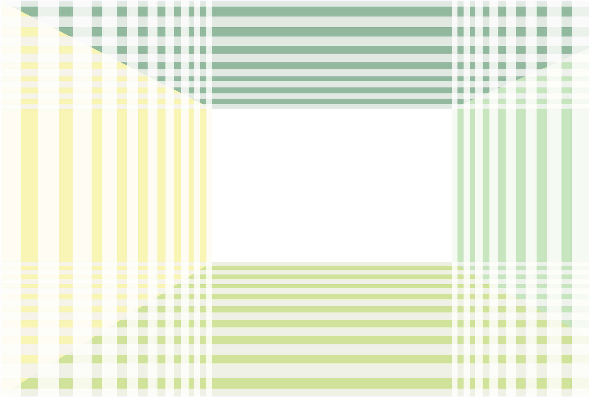             Minimalistisch Stripe Patroon Behang - Groen, Wit, Geel
        