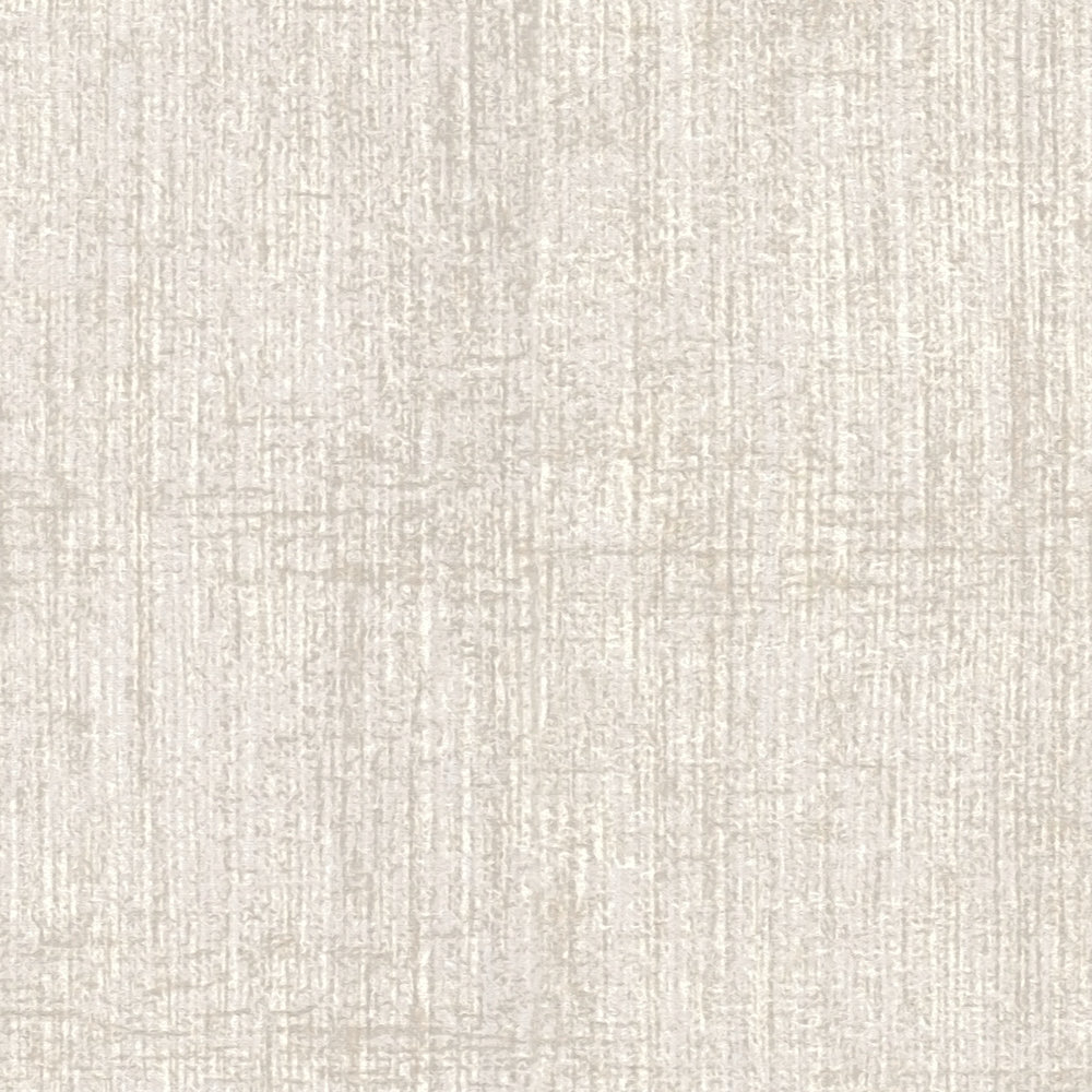             Papel pintado de aspecto de lino con diseño de estructura rústica - crema
        