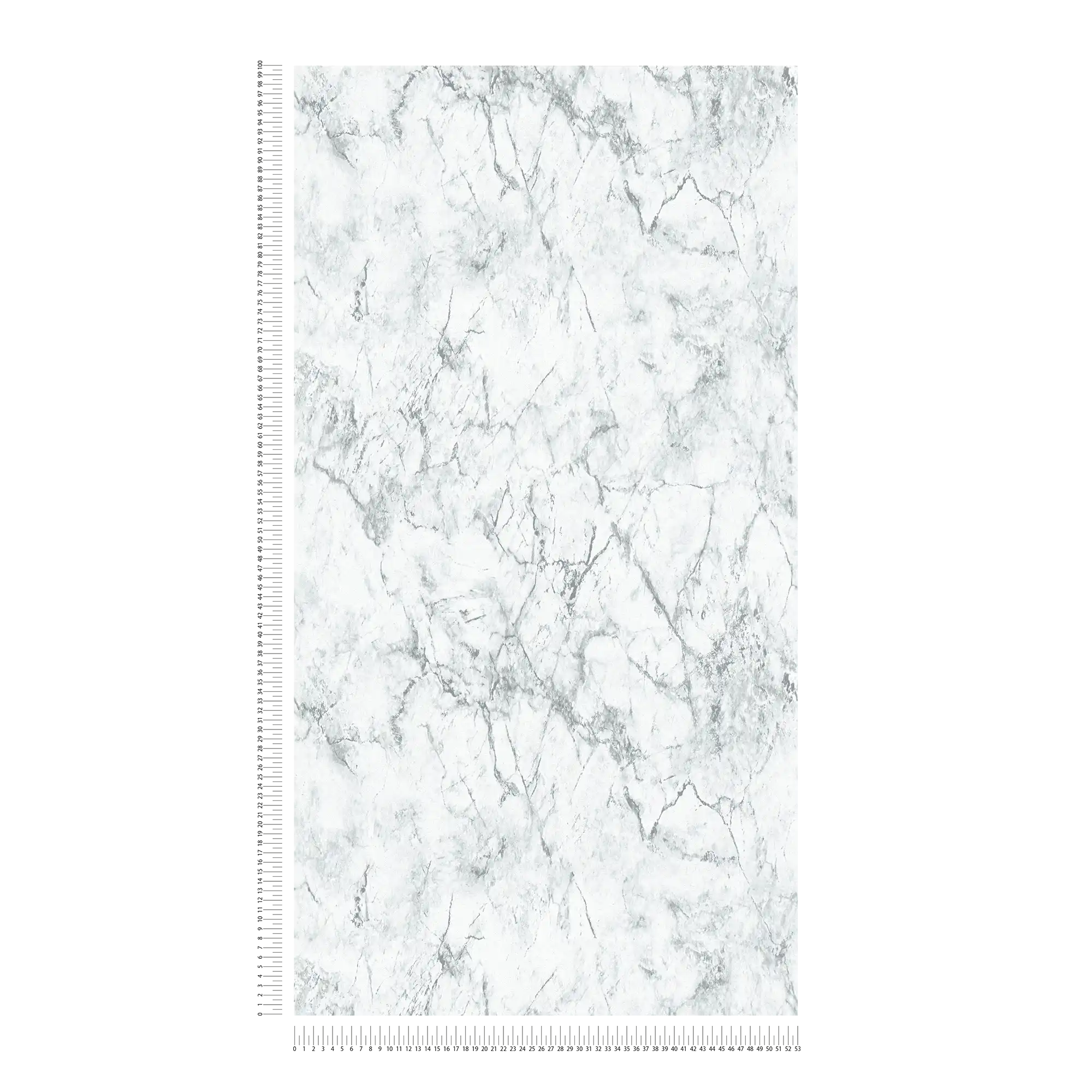            Non-woven wallpaper with fine marble look - white, grey
        