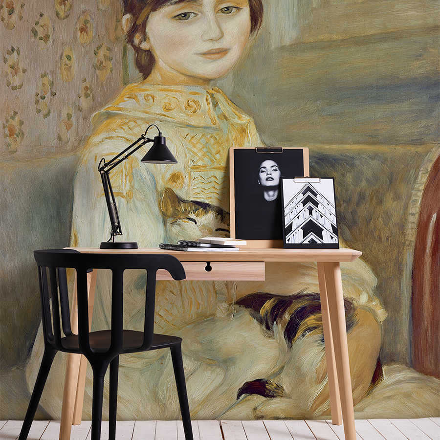         Mademoiselle Julie with cat mural by Pierre Auguste Renoir
    