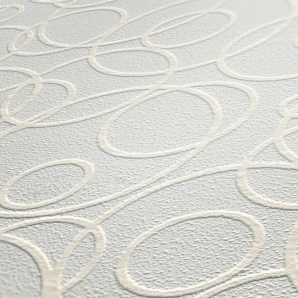             Papel pintado texturizado con efecto 3D - pintable, blanco
        