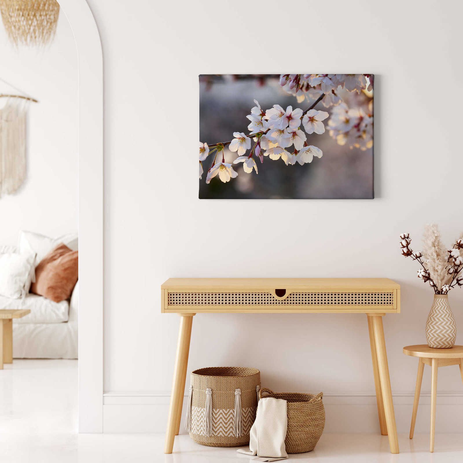             Canvas schilderij Cherry Blossom Branch - 0,70 m x 0,50 m
        