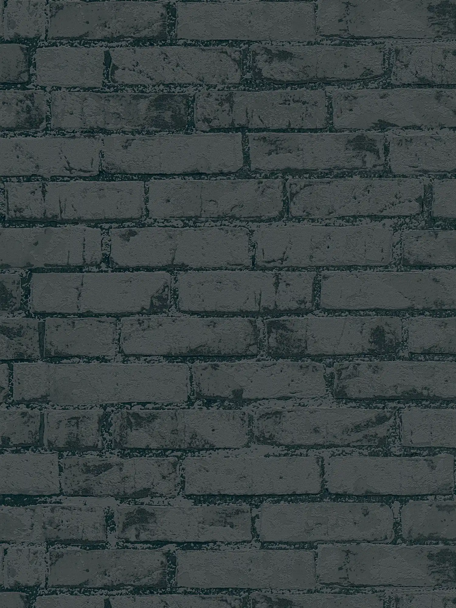 3D steenoptiekbehang zwarte bakstenen muur
