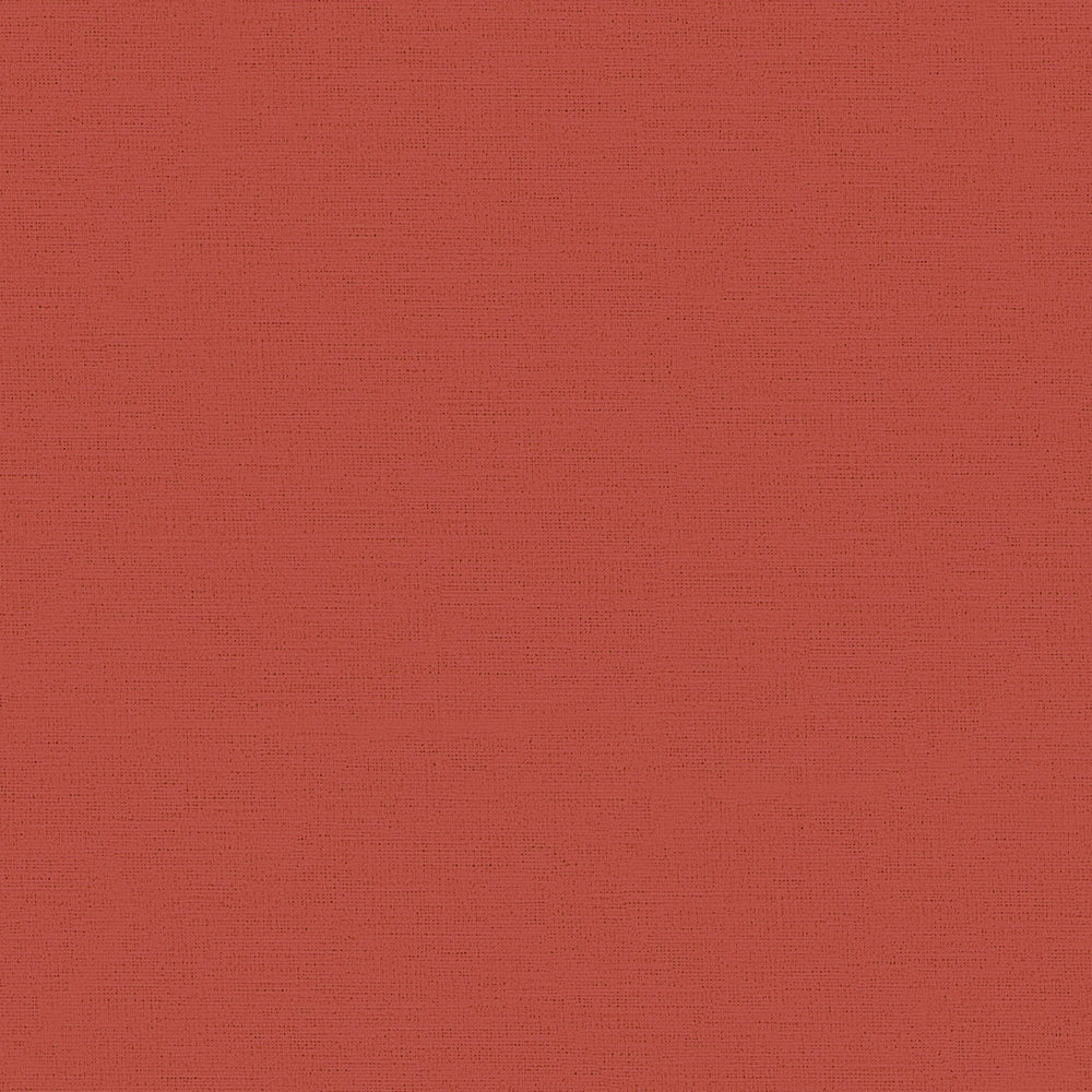             Papier peint rouge cheminée uni avec design textile
        