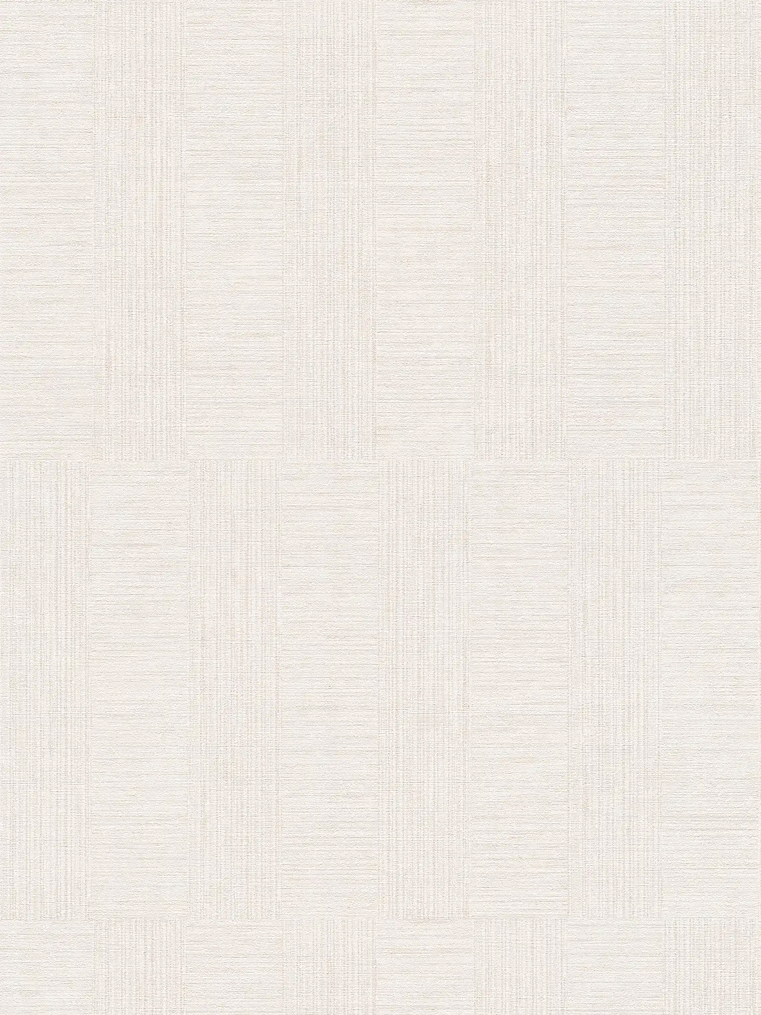 Wallpaper mottled with rectangle pattern in retro style - cream, metallic
