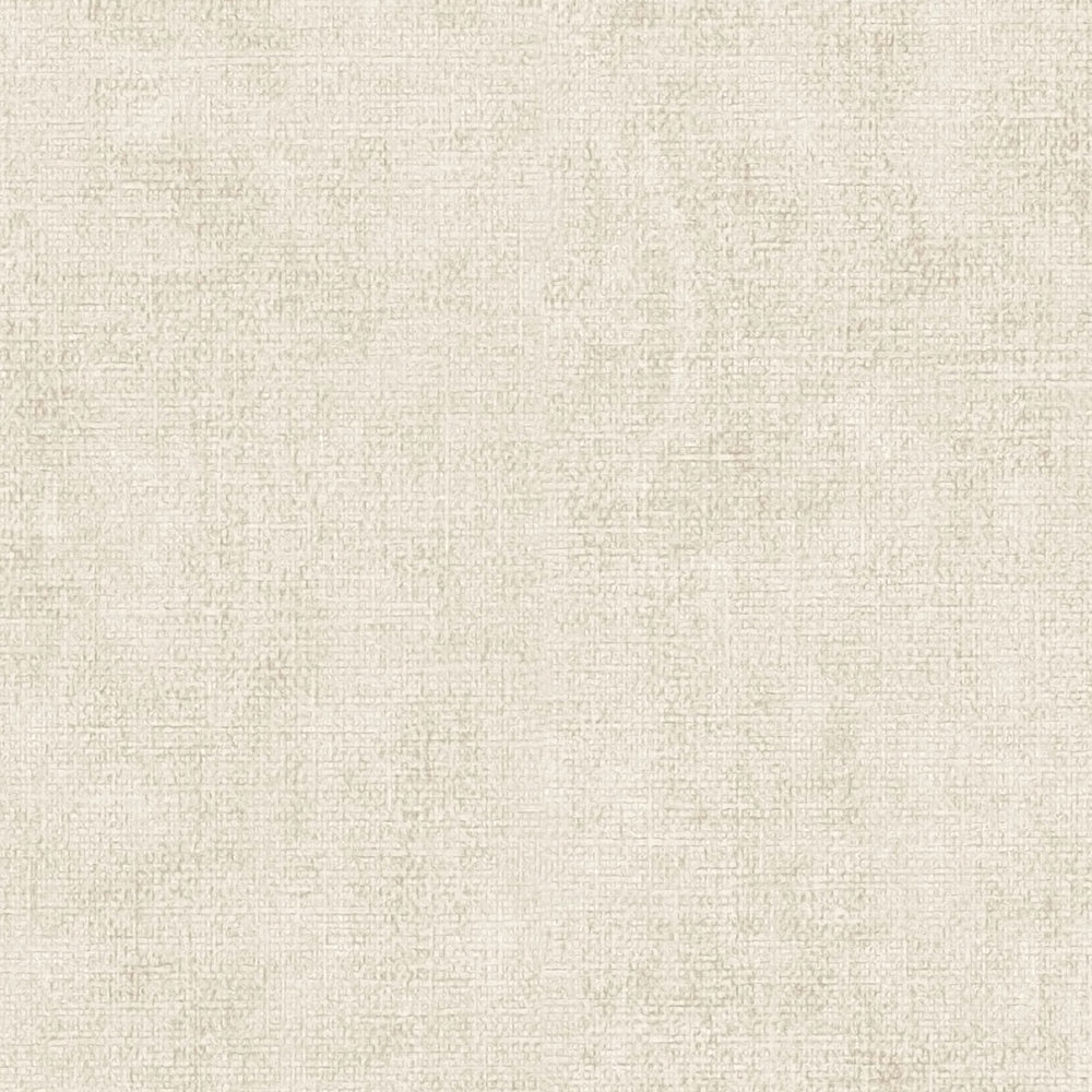             Scandinavian style plain wallpaper with linen look - beige
        