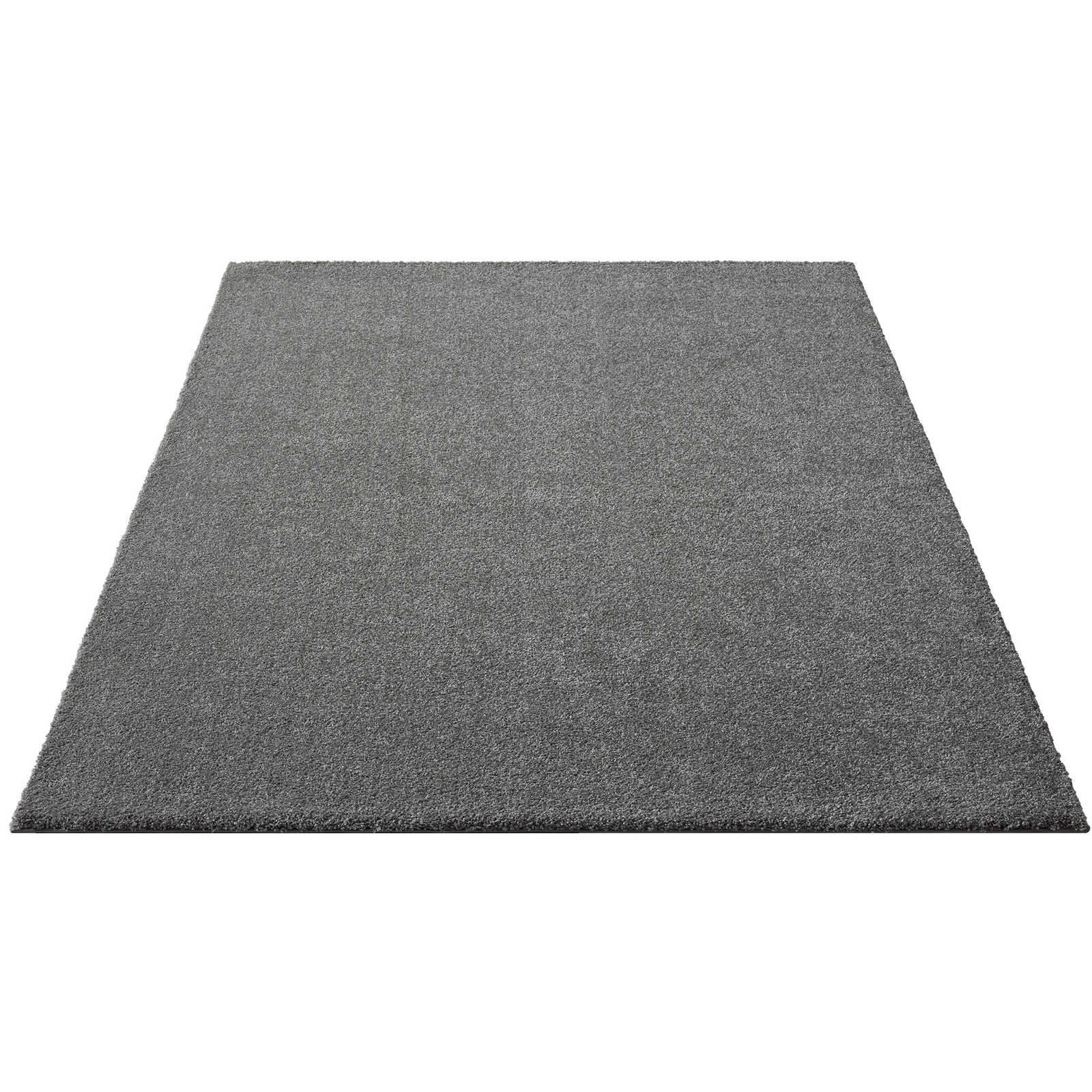 Fluffy short pile carpet in grey - 290 x 200 cm

